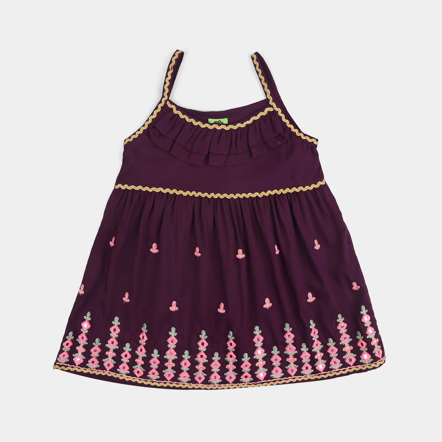 Infant Girls Poly Cambric 2-Piece Set (Maehka Gul) - Purple - Image 7