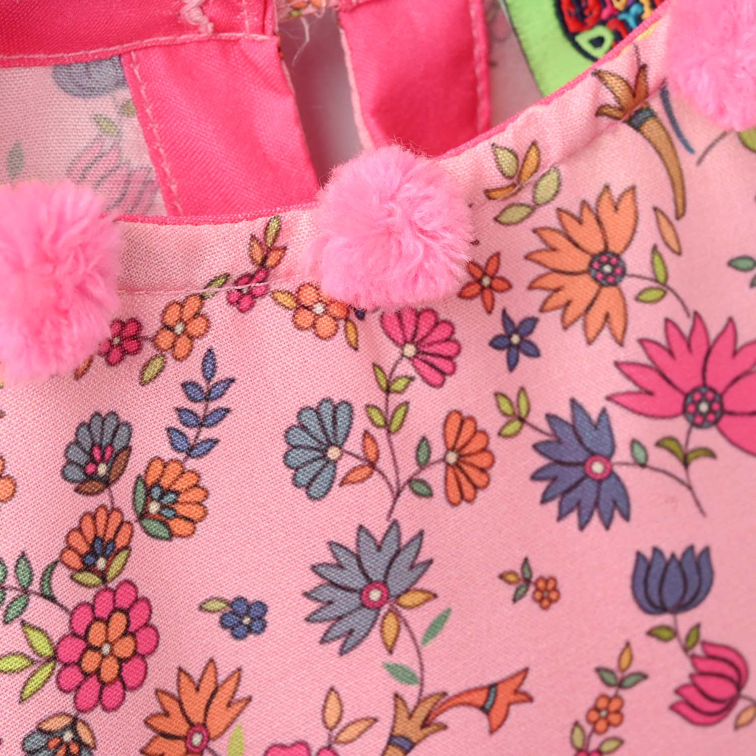 Infant Girls Poly Cambric Printed Kurti - Pink - Image 5