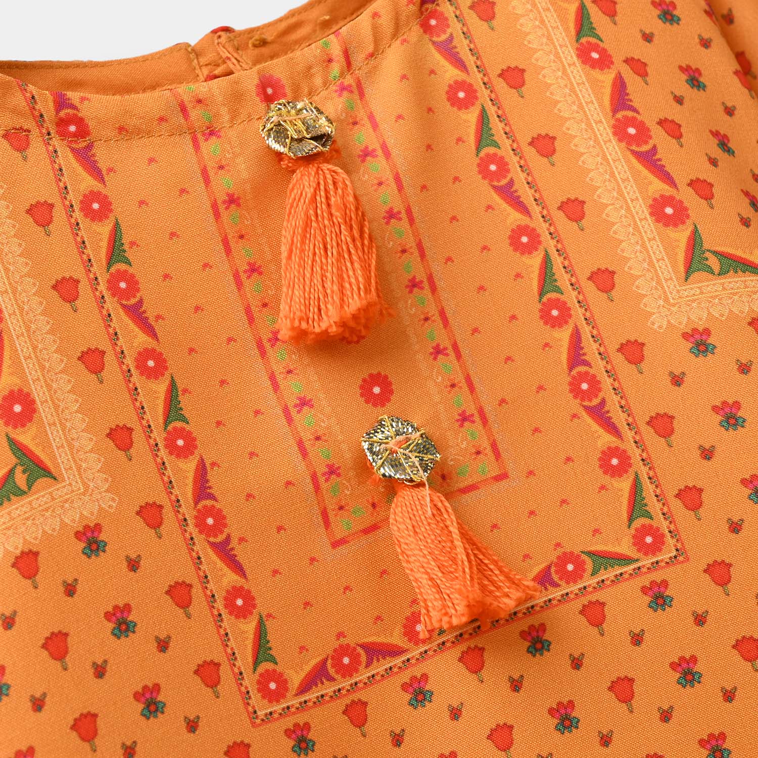 Infant Girls Poly Cambric Printed Kurti - Image 4
