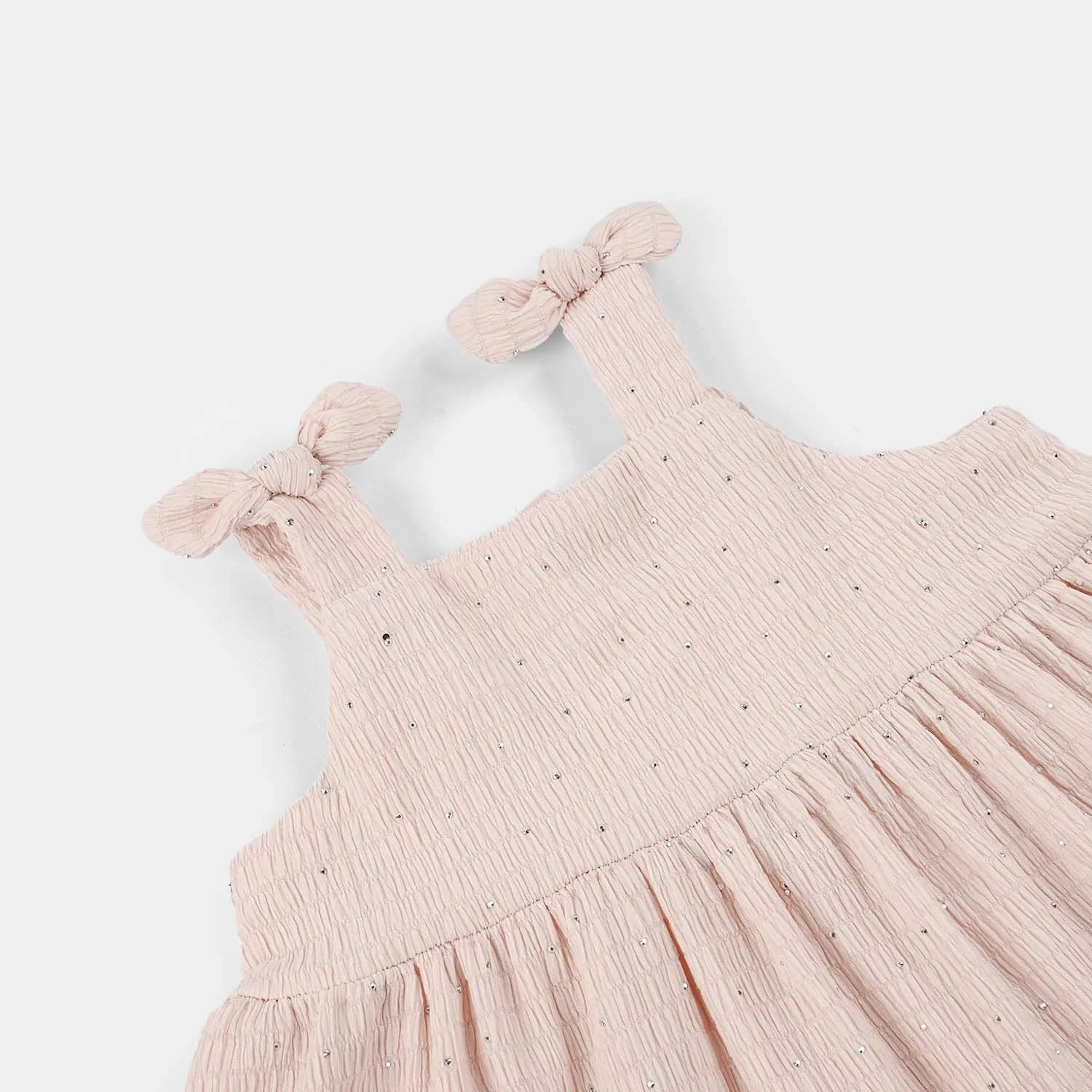 Infant Girls Poly Crinkle 2-Piece Suit (Shine Studs) - Pink - Image 7