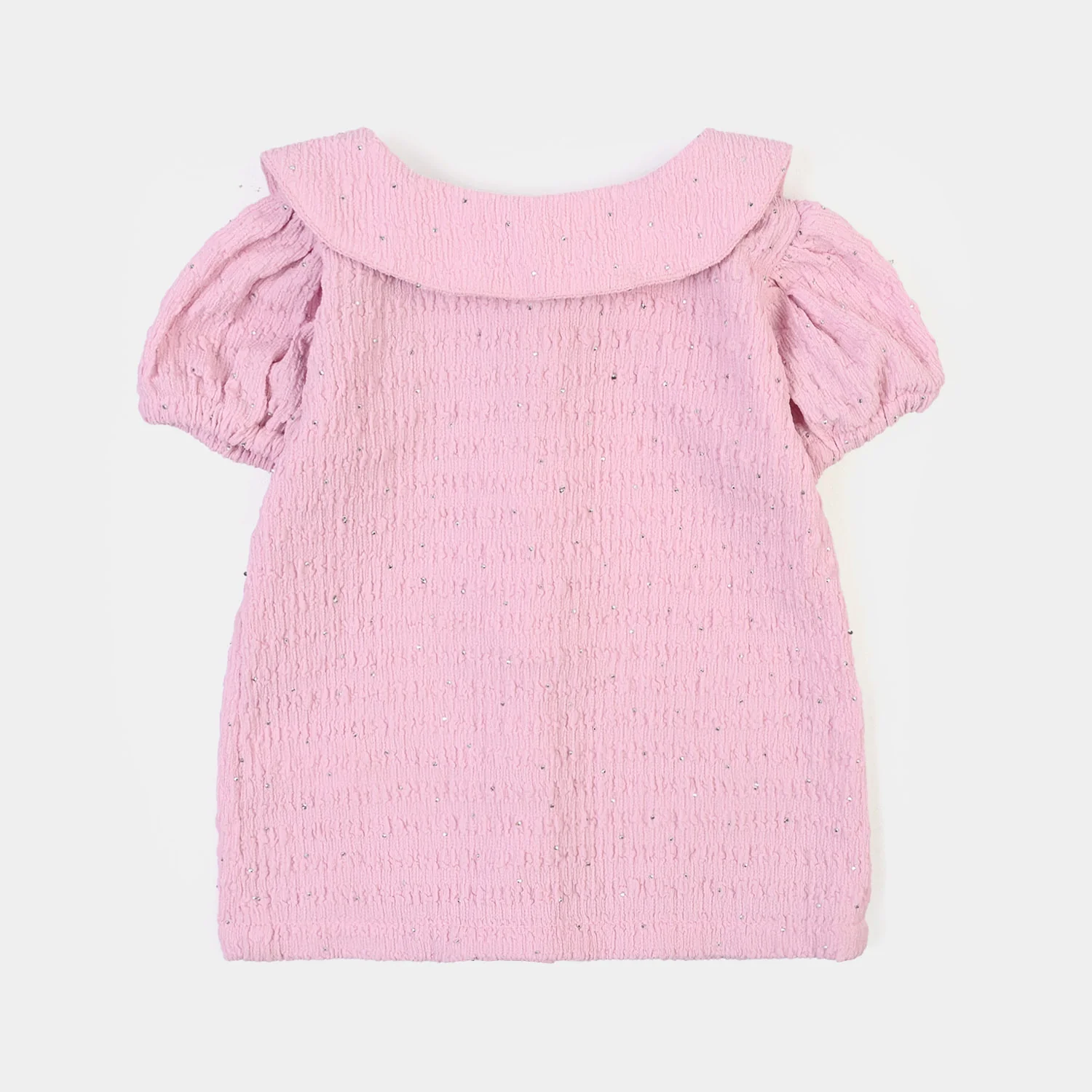 Infant Girls Poly Crinkle 2Pc Suit Shine Bright -Light Pink - Image 6