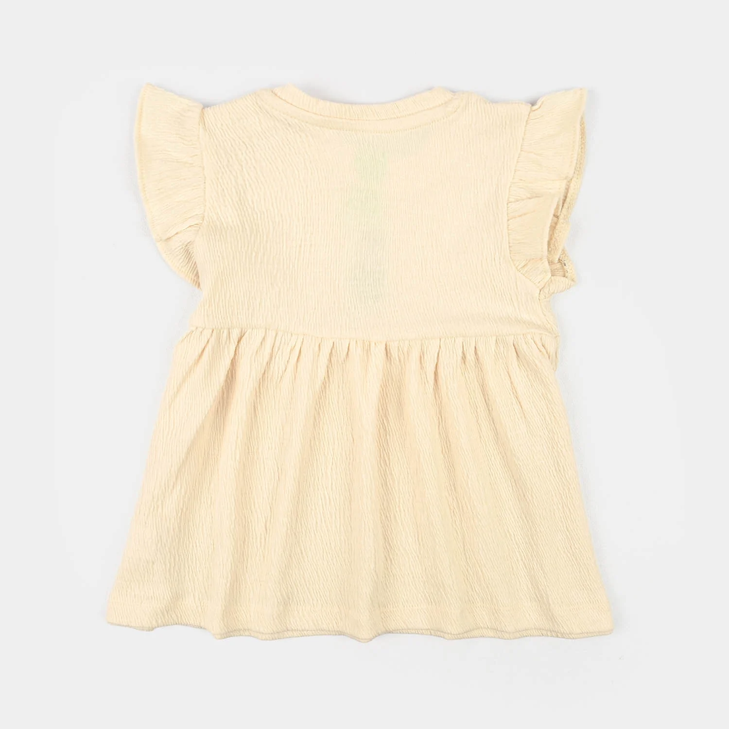 Infant Girls Poly Crinkle Frock Bloom-Yellow - Image 4