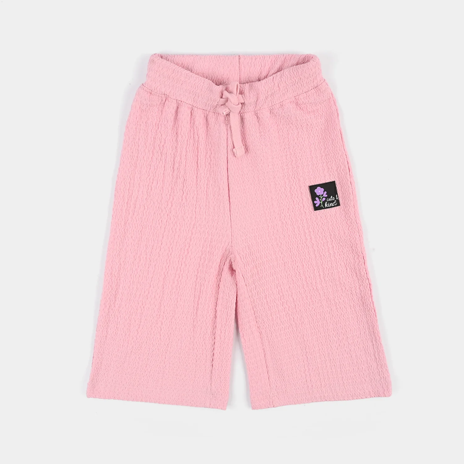 Infant Girls Poly Crinkle Pyjama Cute & Kind-PINK