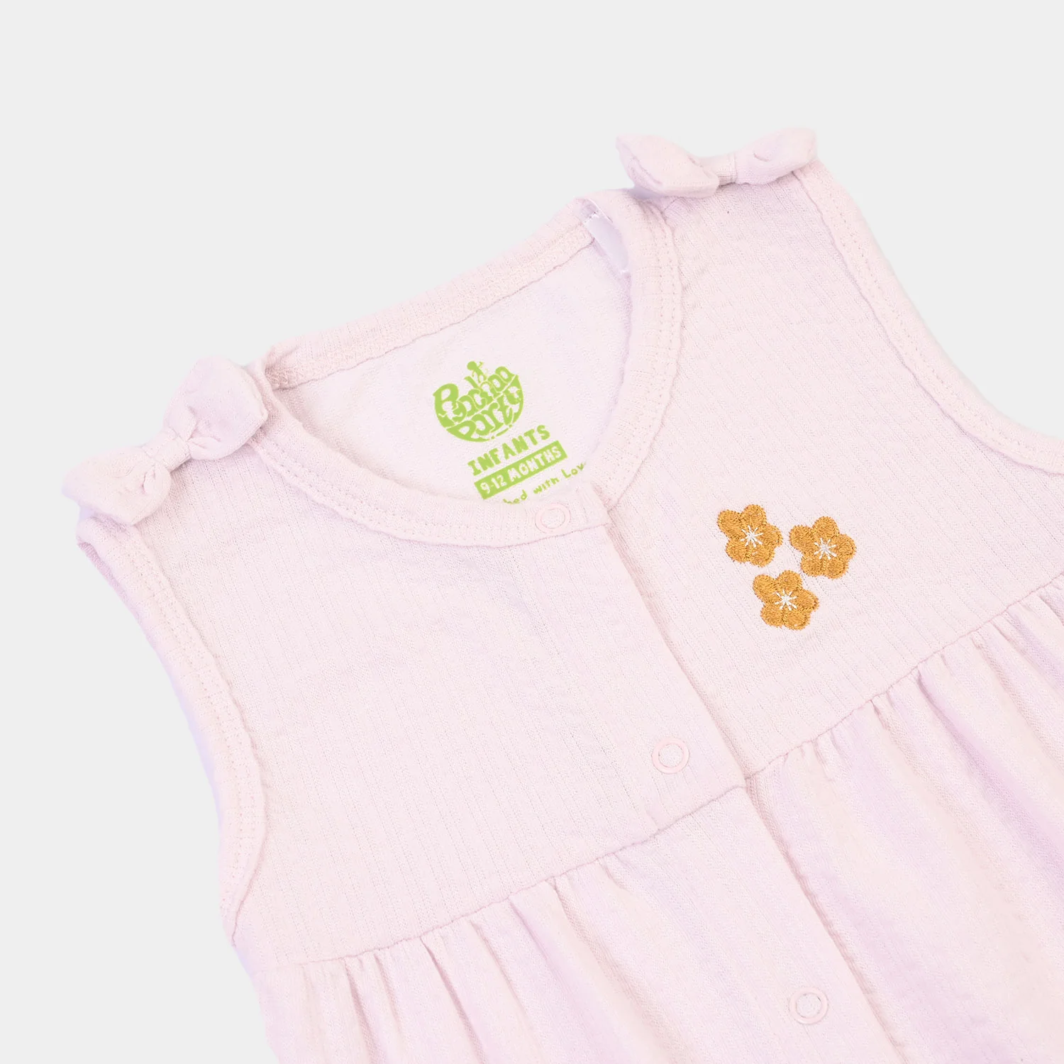 Infant Girls Poly Crinkle Romper Candy-Purple - Image 2