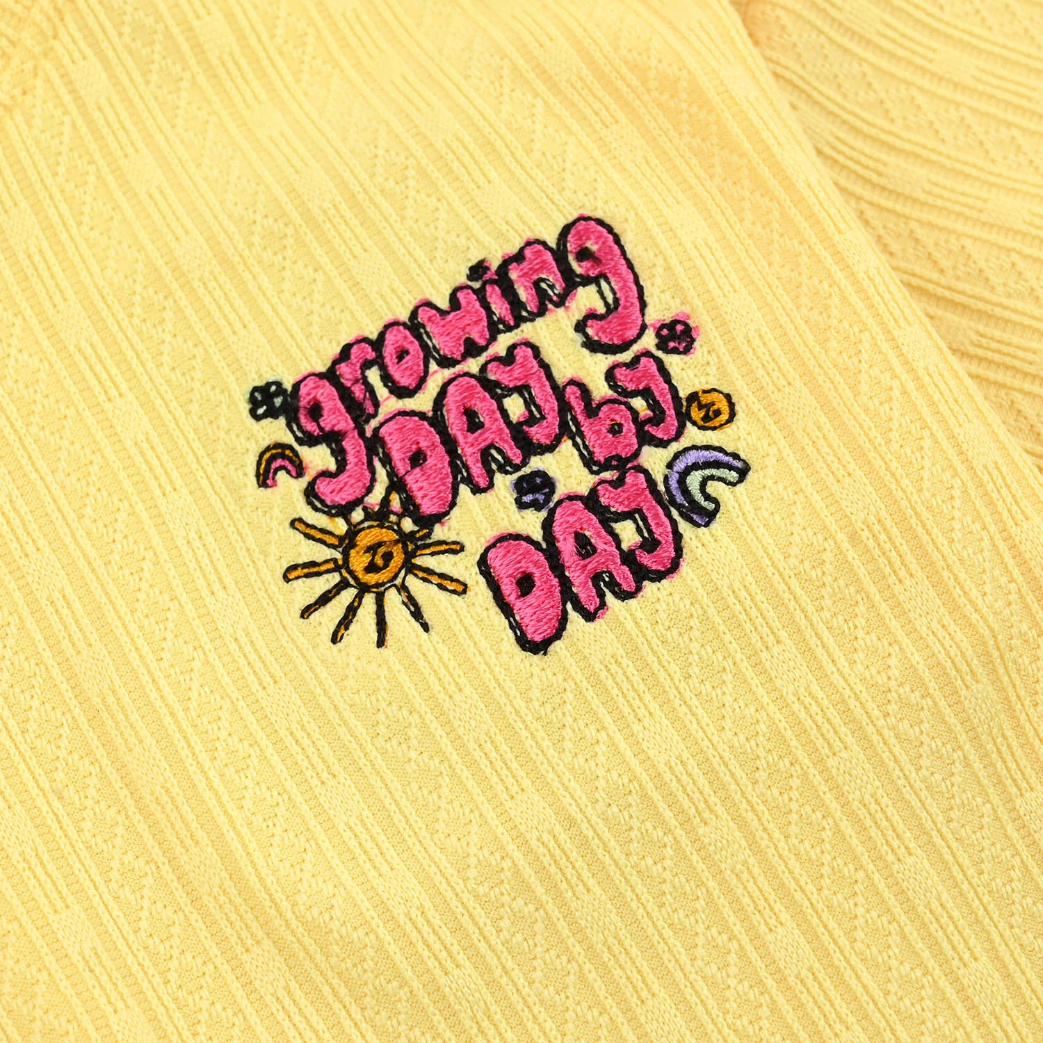 Infant Girls Poly Crinkle T-Shirt Growing-Yellow - Image 3