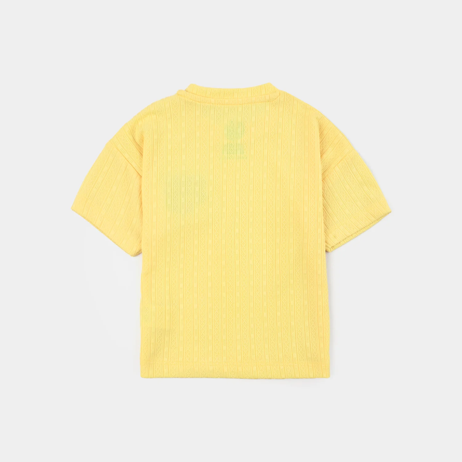 Infant Girls Poly Crinkle T-Shirt Growing-Yellow - Image 4