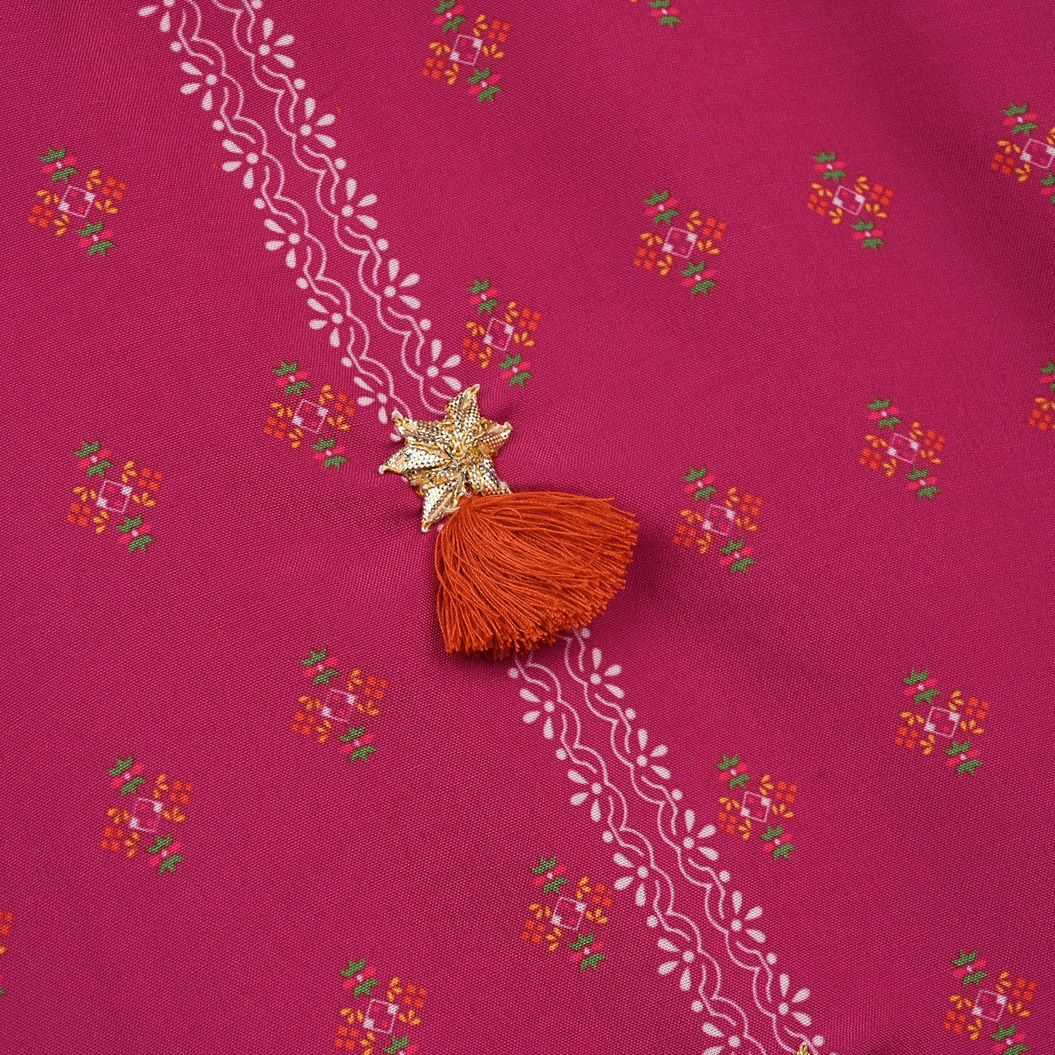Infant Girls Poly Mesh Printed 2Pcs - Magenta - Image 9