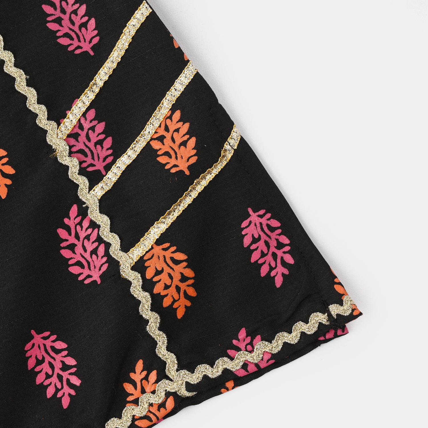 Infant Girls Raw Silk 2Pcs - Black - Image 4