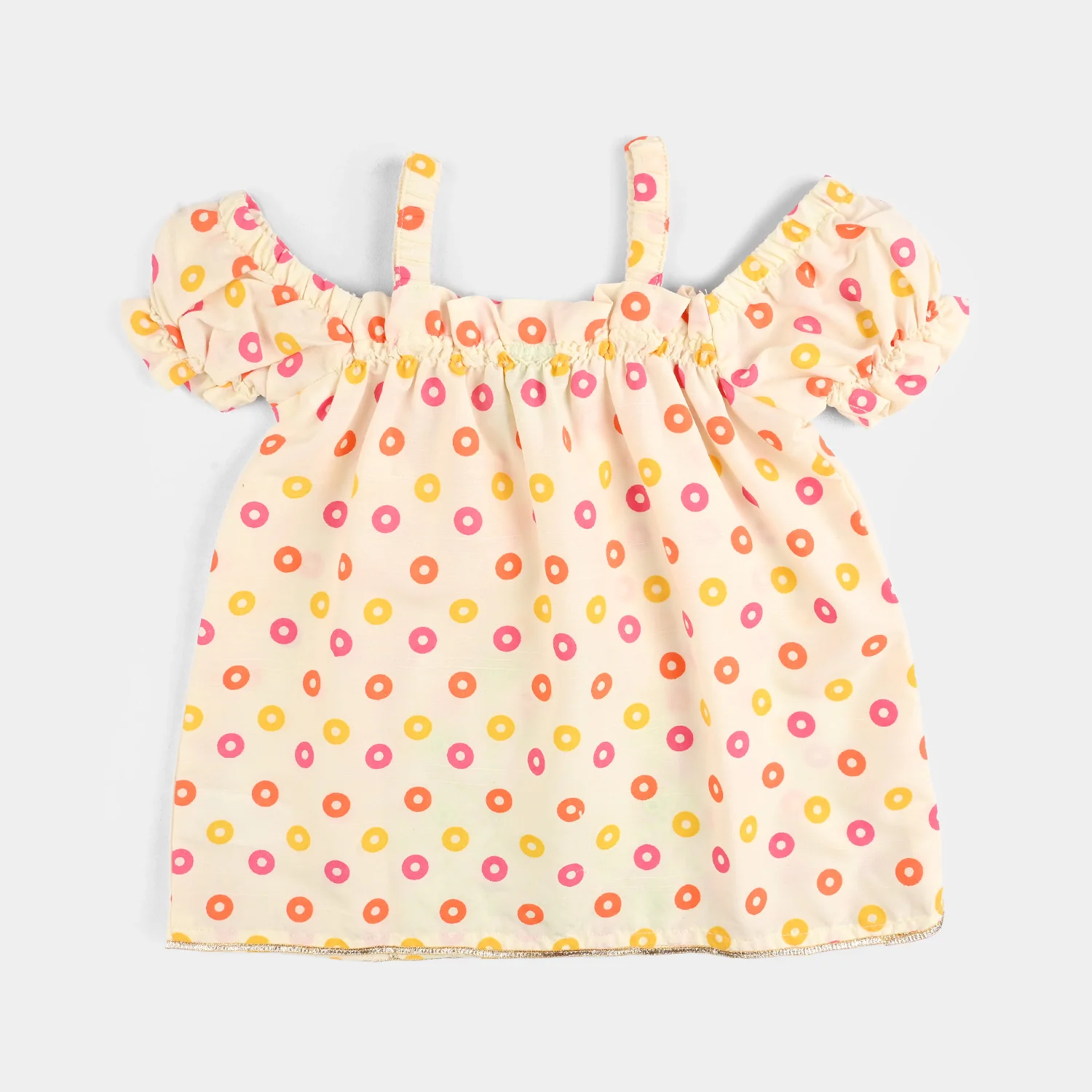 Infant Girls Raw Silk 2Pcs - Cream - Image 4