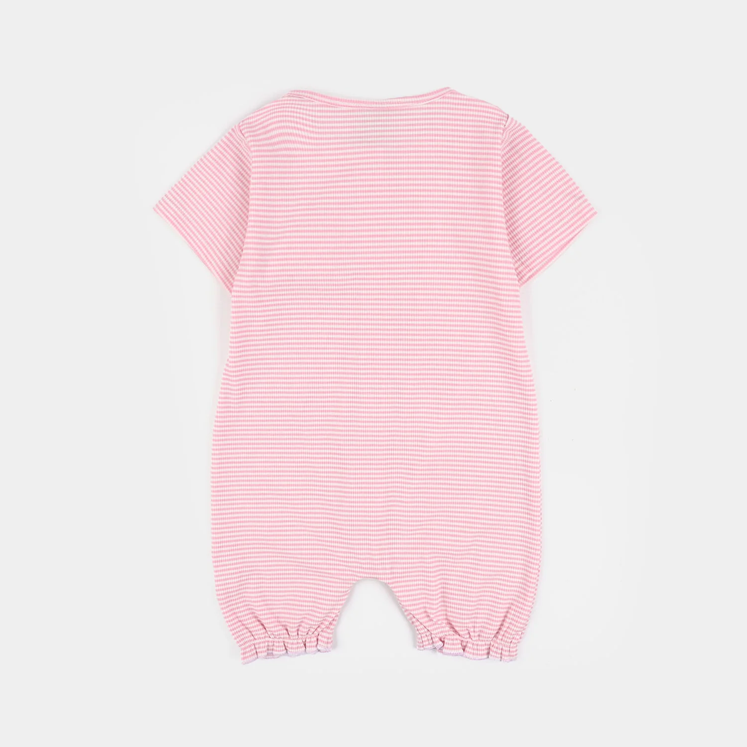 Infant Girls Yarn Dyed Romper - Pink - Image 5