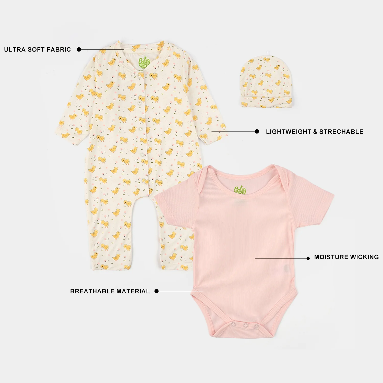 Infant Girls Bamboo Viscose Cap (Chicks) - Multi - Image 3