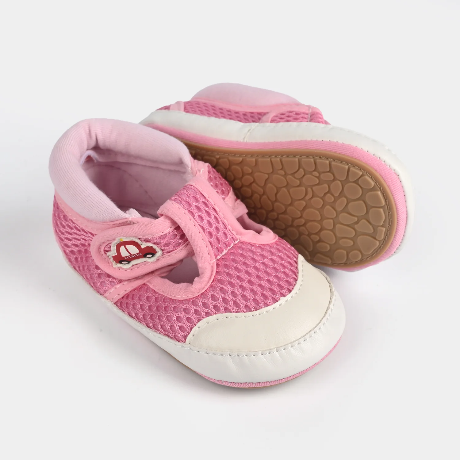 Infant Girls Shoes C-693 Mesh Booties – Pink - Image 2