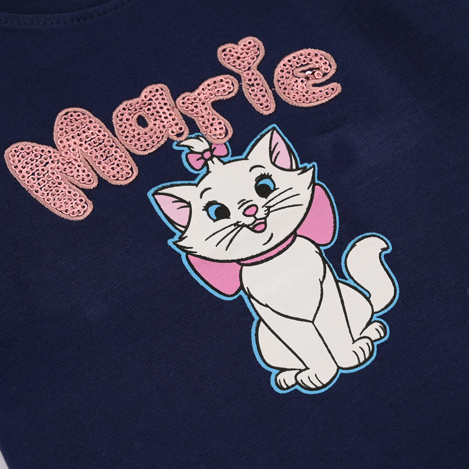 Infant Girls Jersey/Terry T-Shirt (Marie) - Navy Blue - Image 3