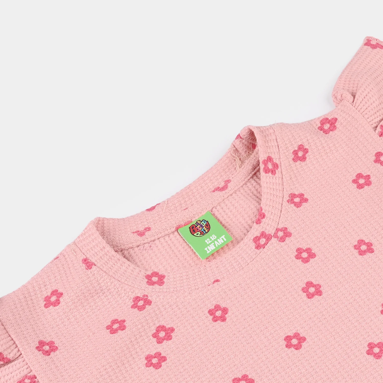 Infant Girls Thermal T-Shirt (Flowers) - Pink - Image 2