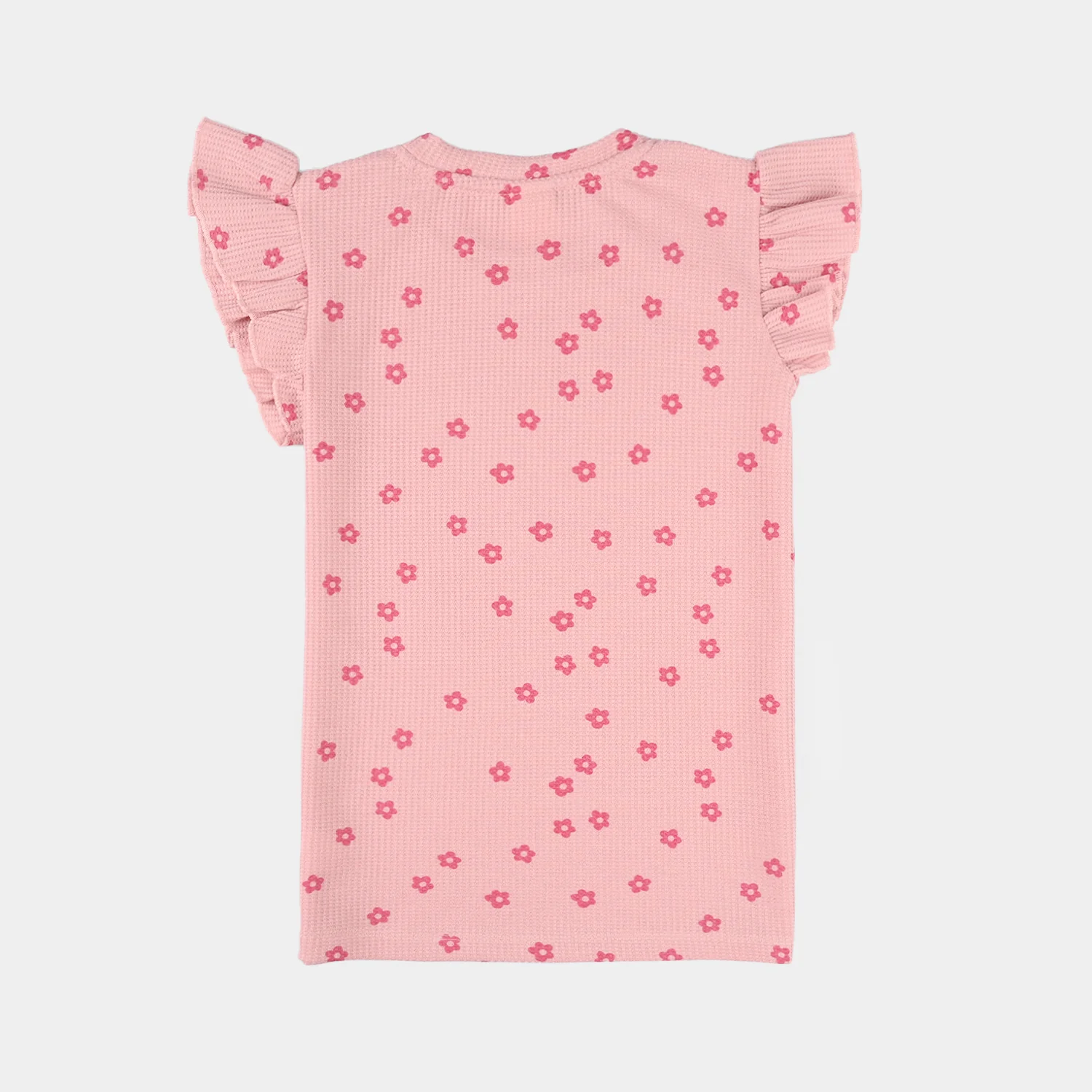 Infant Girls Thermal T-Shirt (Flowers) - Pink - Image 3