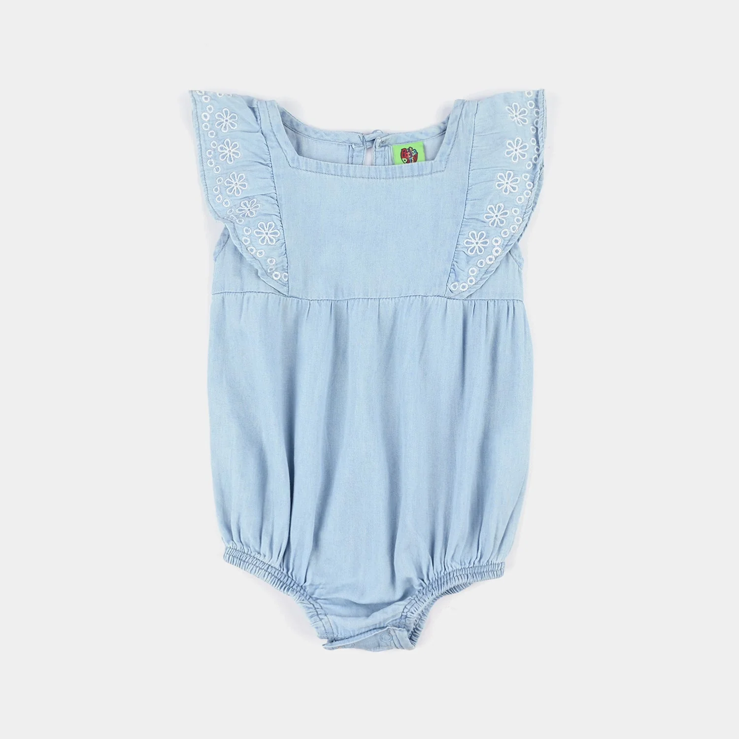 Infant Girls Tencel Denim (Light Denim) Romper Patels In The wind-Blue