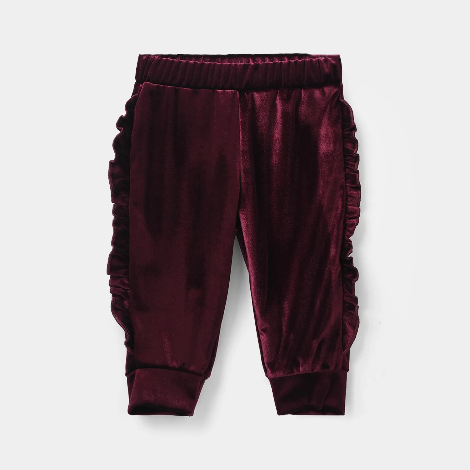 Infant Girls Velvet Suit Raffle Style-Red - Image 8