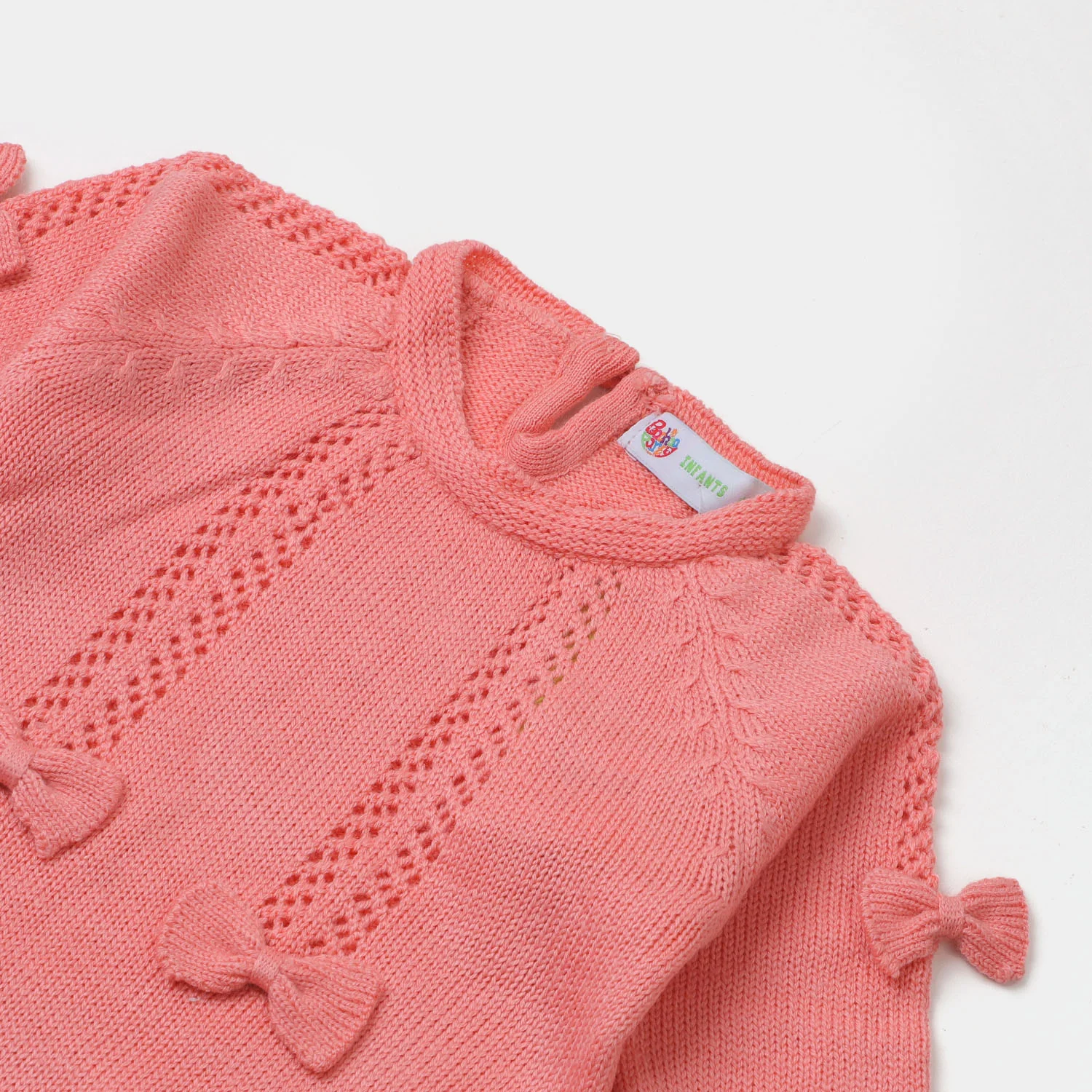 infant Girls Winter Romper - Peach - Image 2