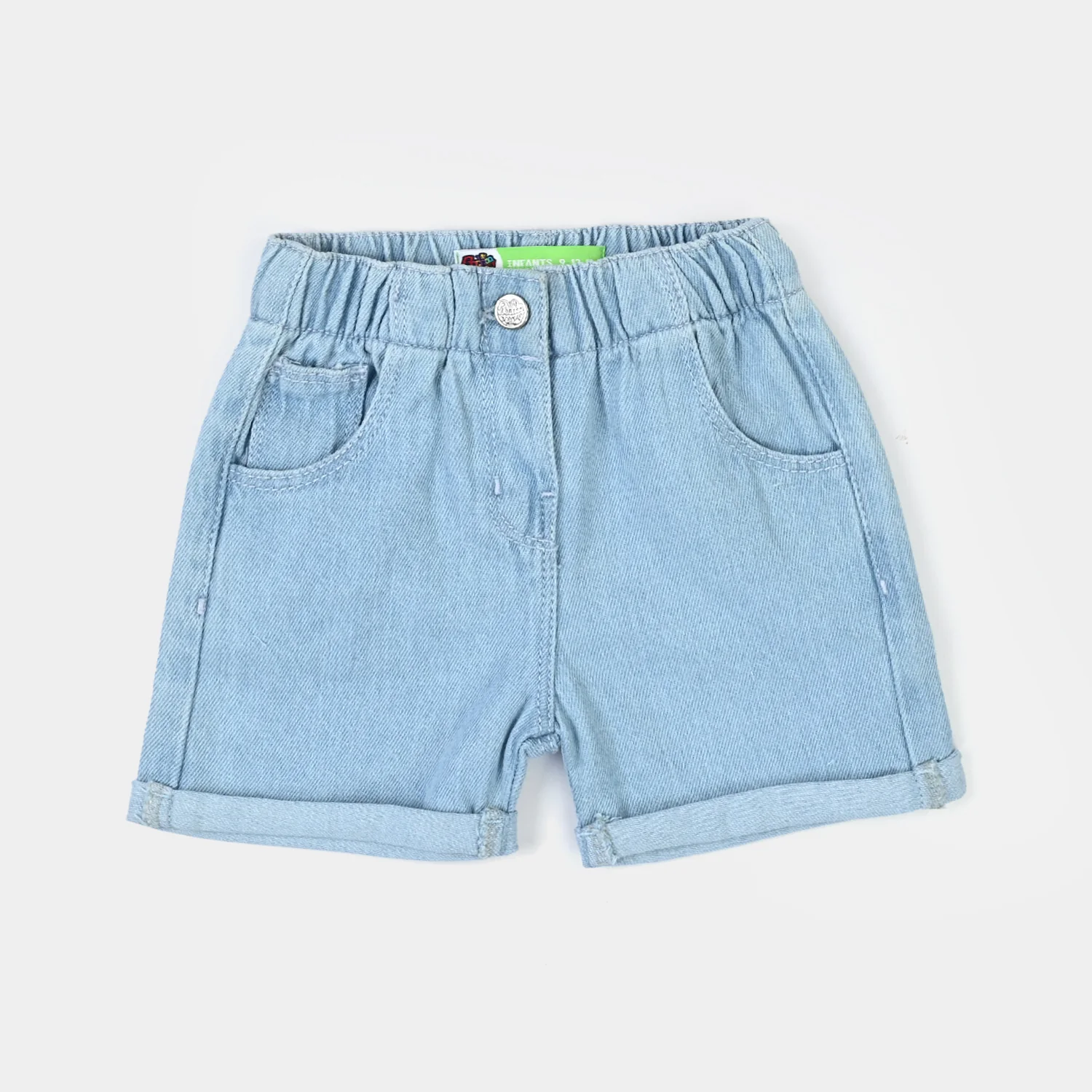 Infant Girls Yarn Dyed 2 Pc Suit - Blue - Image 5