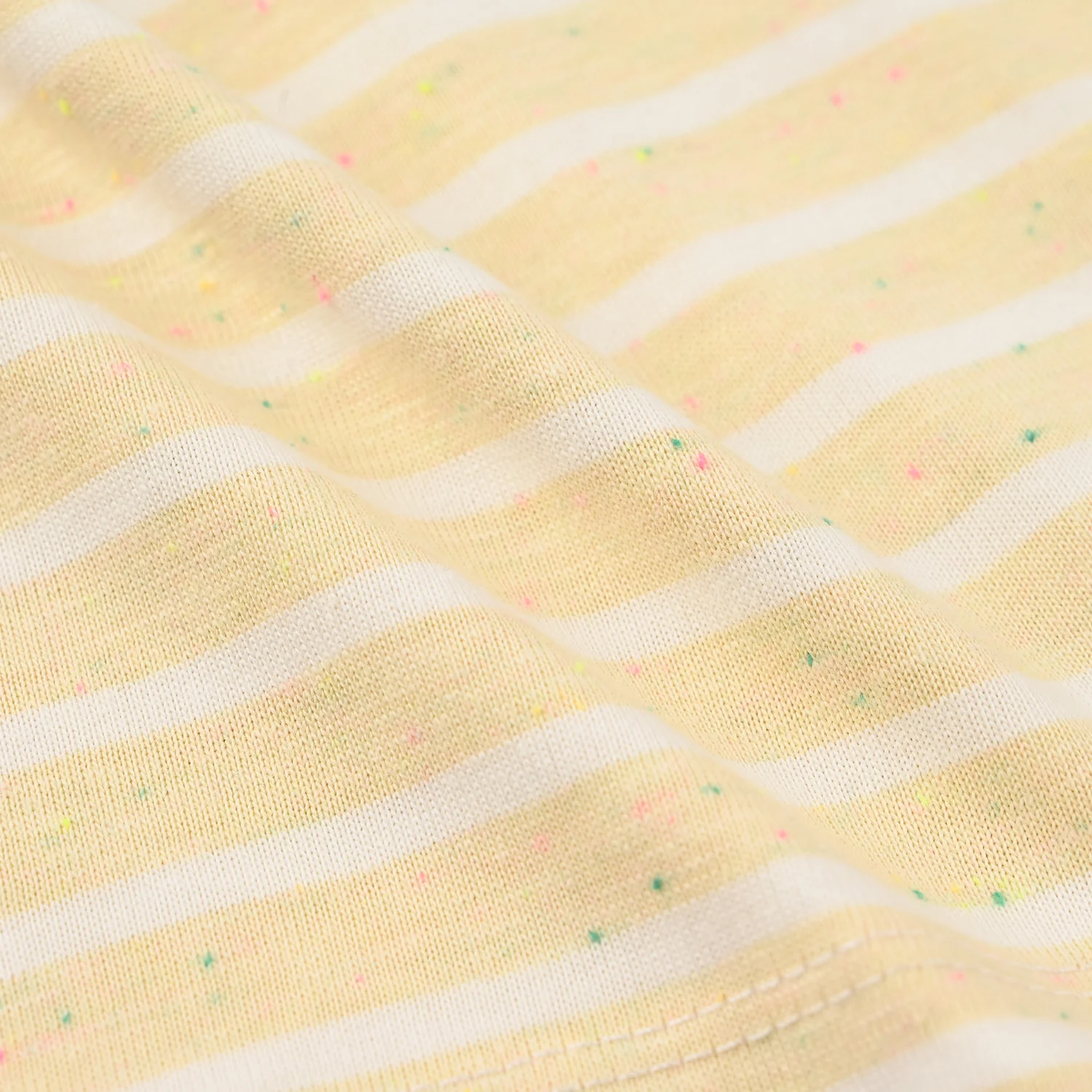 Infant Girls Yarn Dyed Striped T-Shirt - Yellow/White - Image 3