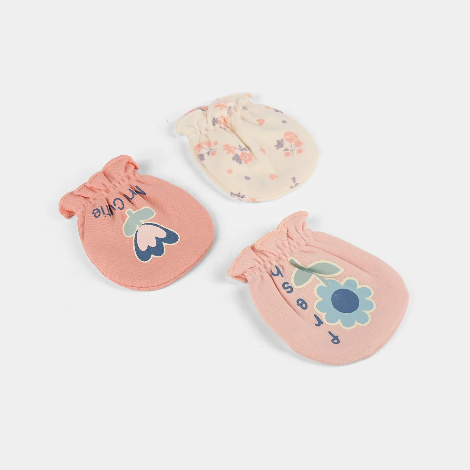Baby Mittens – 3 Pairs (Newborn)