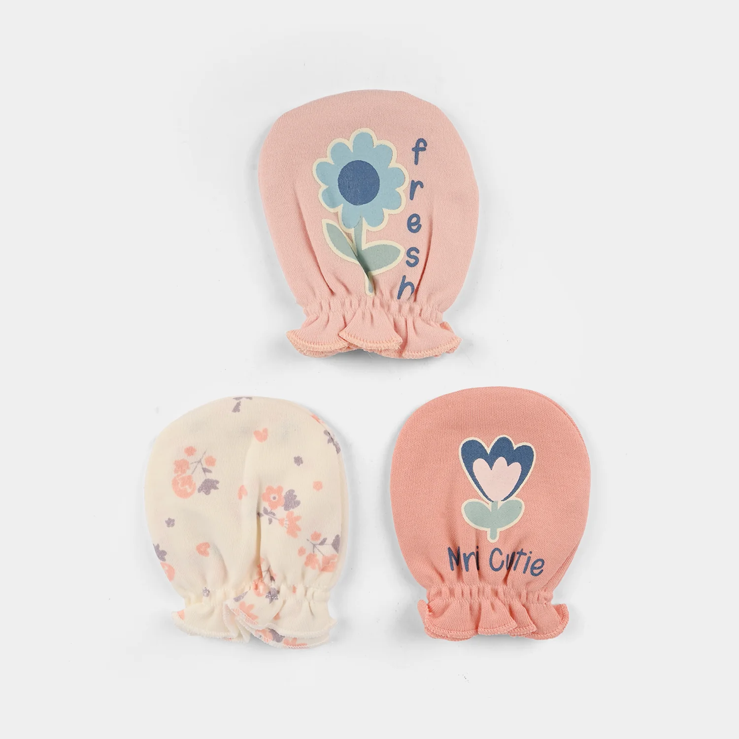 Baby Mittens – 3 Pairs (Newborn) - Image 2
