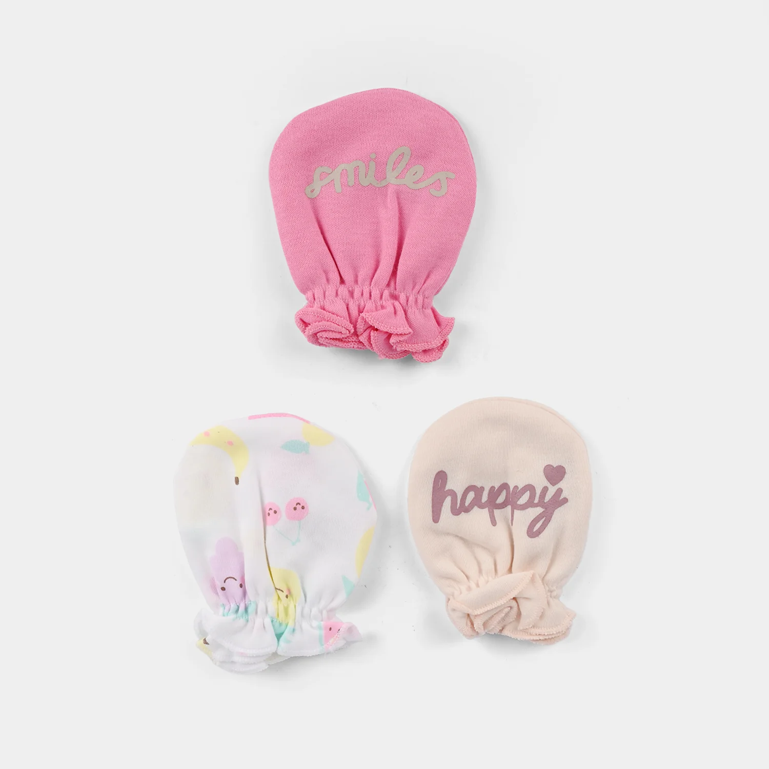 Baby Mittens – 3 Pairs (Newborn) - Image 2