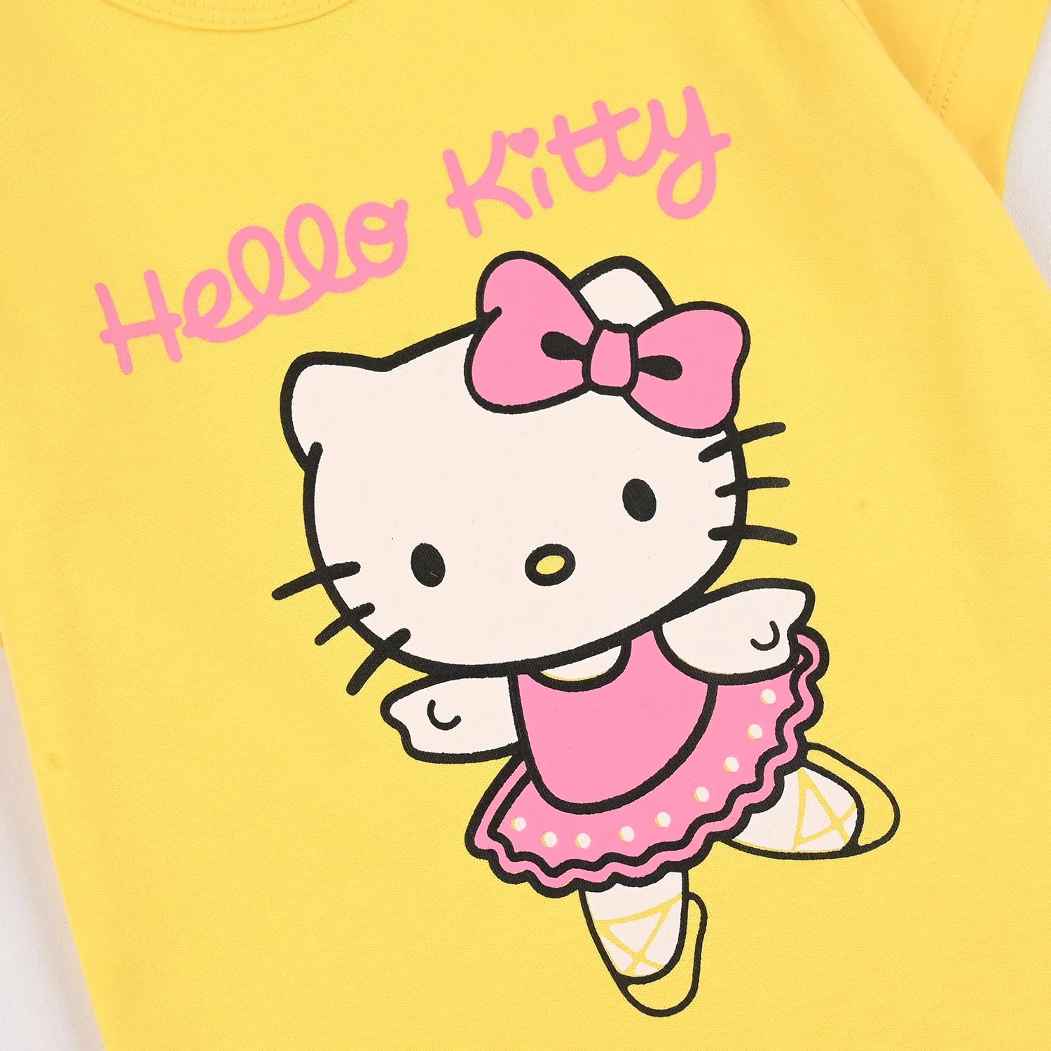 Infant Girls Cotton Interlock Basic Romper - Yellow - Image 2
