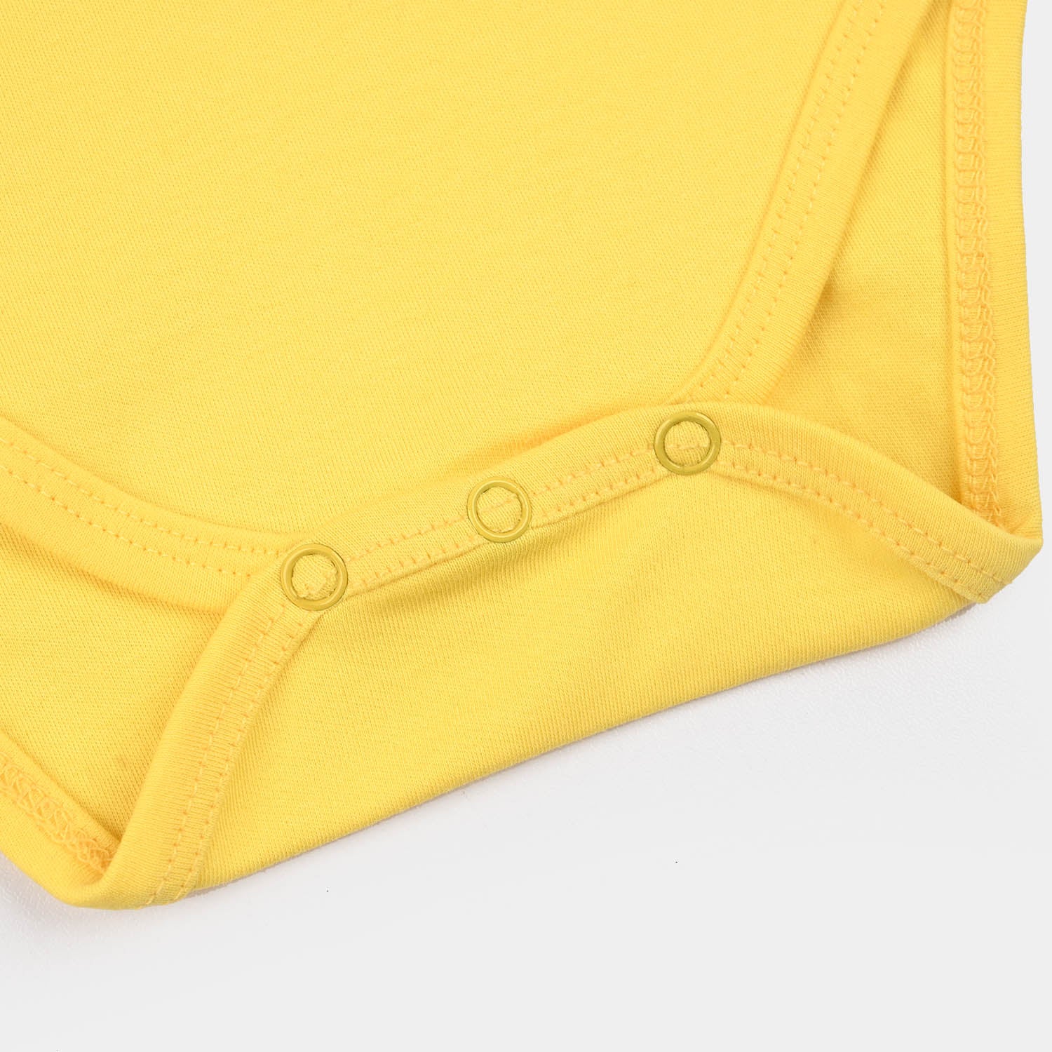 Infant Girls Cotton Interlock Basic Romper - Yellow - Image 3