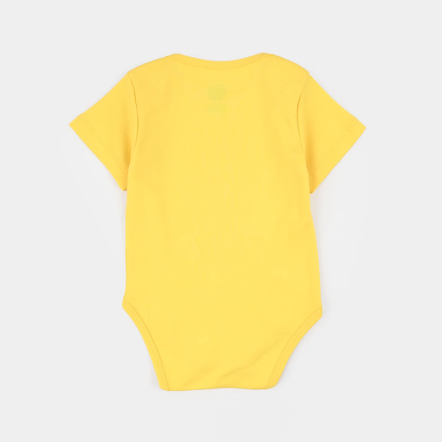 Infant Girls Cotton Interlock Basic Romper - Yellow - Image 4