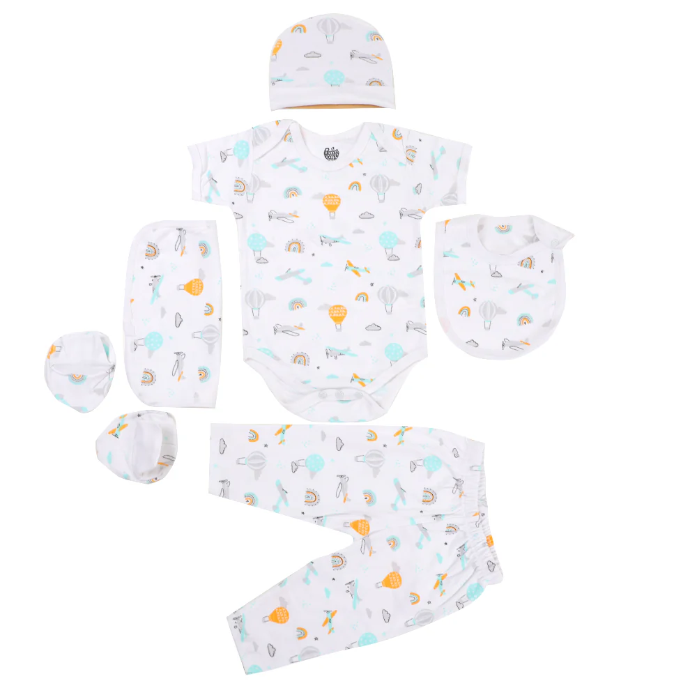 Infant Boys Set 6 Pc Fly - B. White