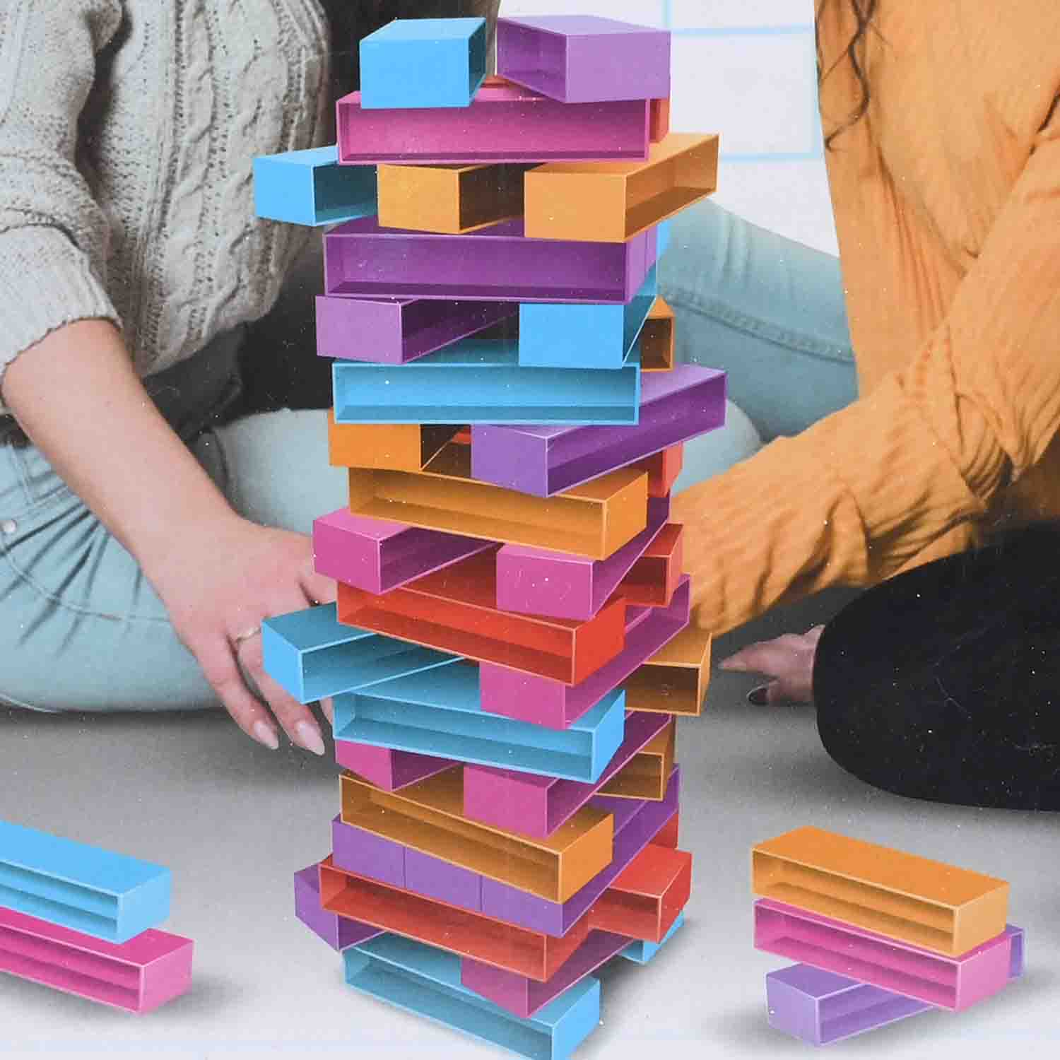 Classic Jenga Stacking Tower Balancing Game - Image 2