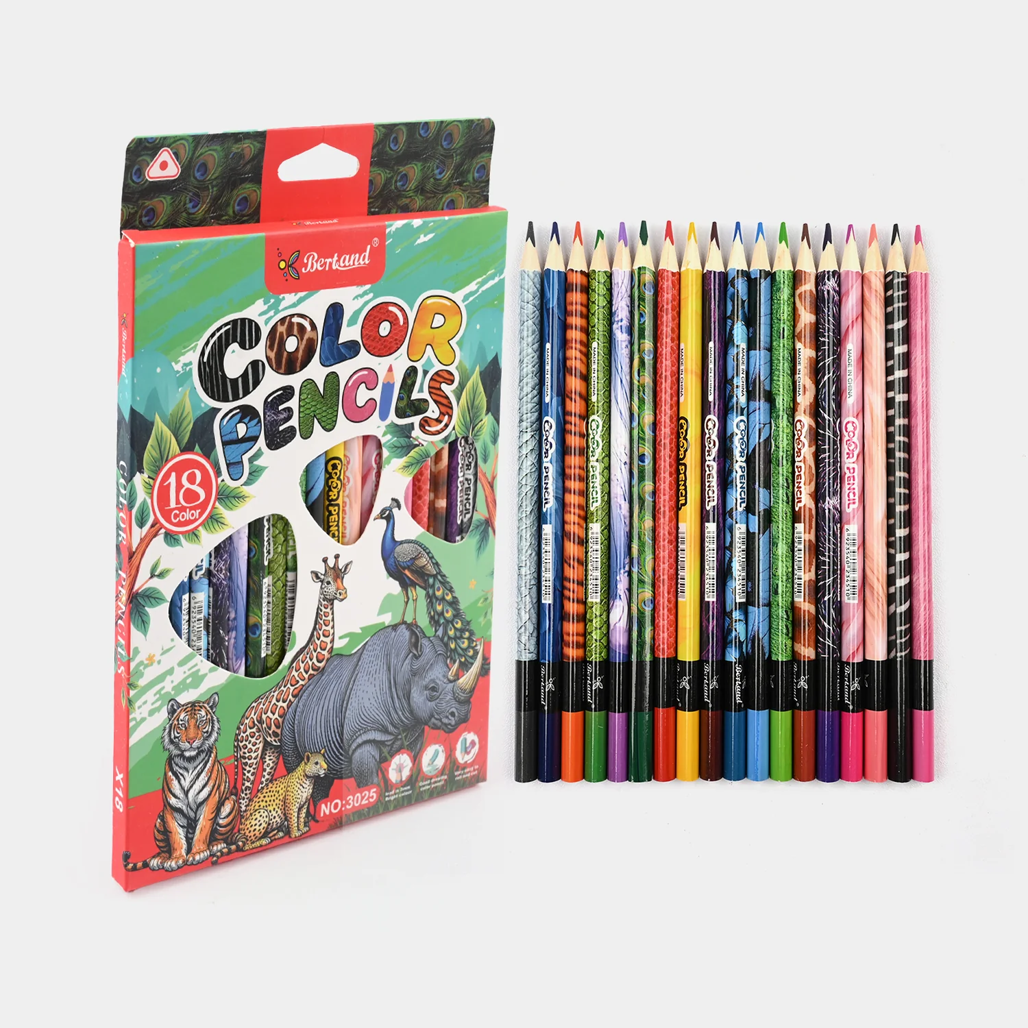 Kids Color Pencils Set – 18 Vibrant Shades