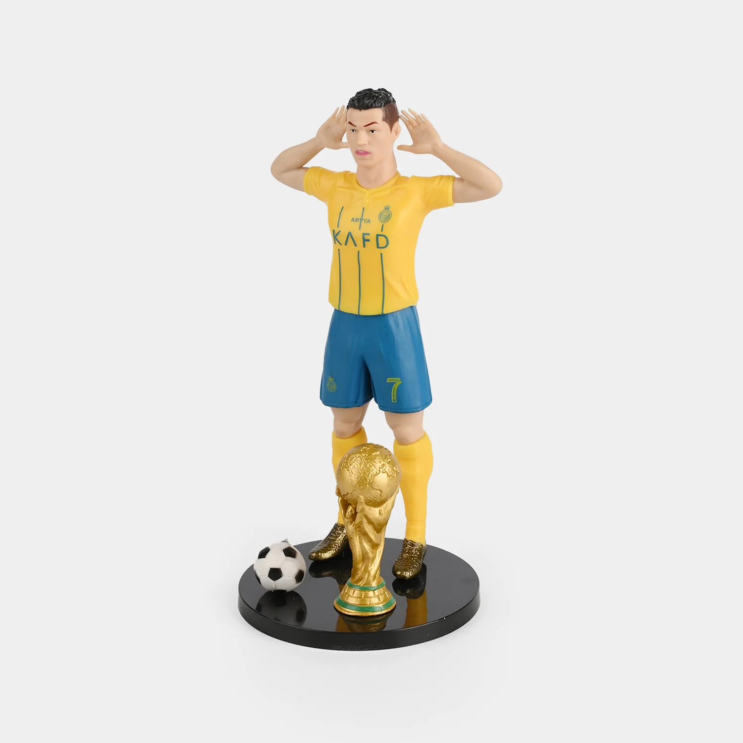 Kids Football Player Action Figure with Trophy