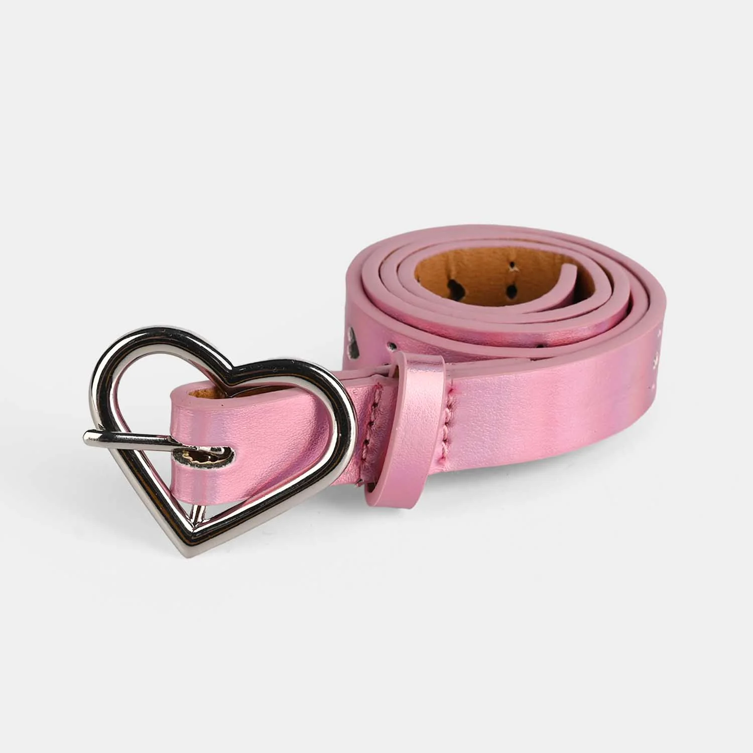Kids PU Belt Heart-6007-Pink - Image 3