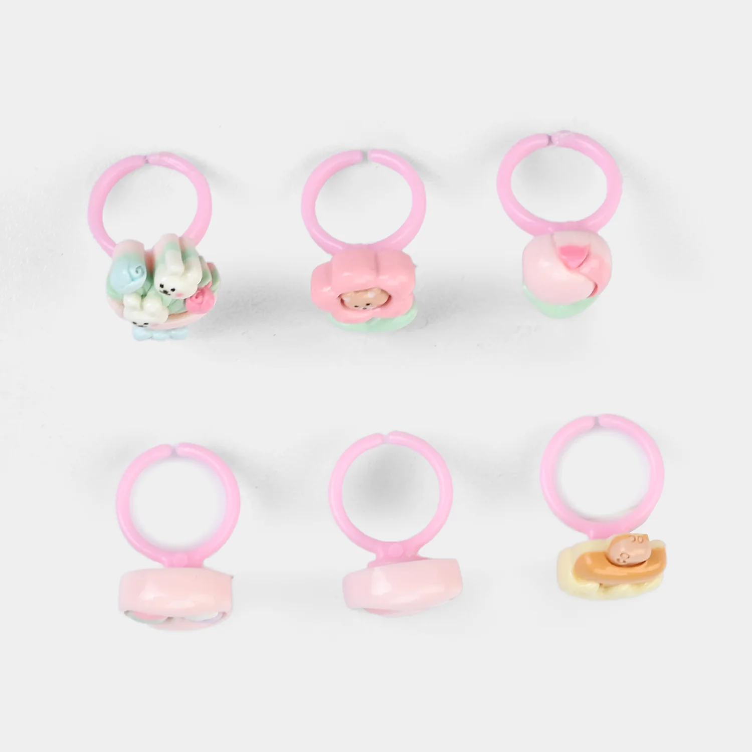 Cute Colorful Girls Ring Set | Pack of 6 - Image 2