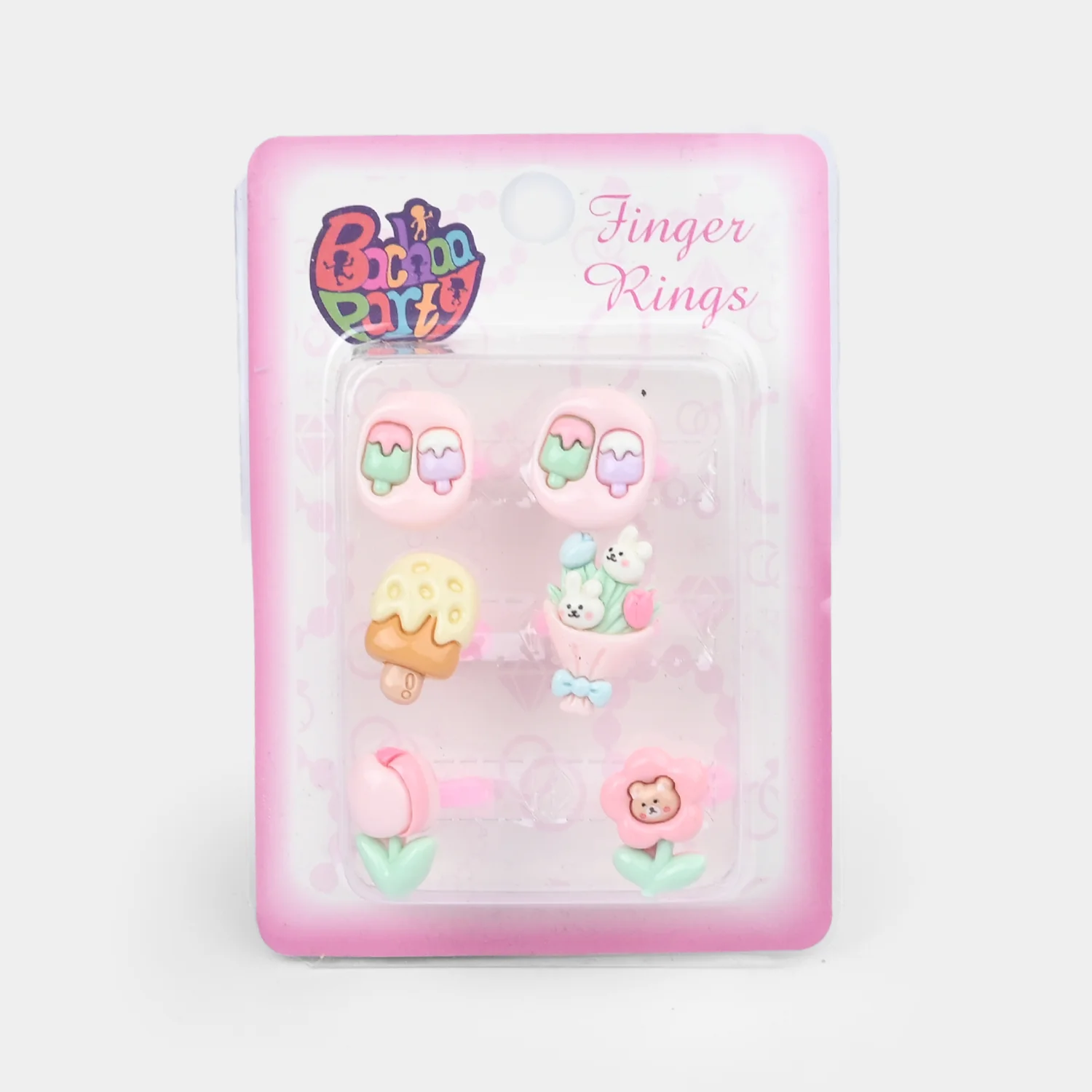 Cute Colorful Girls Ring Set | Pack of 6 - Image 3