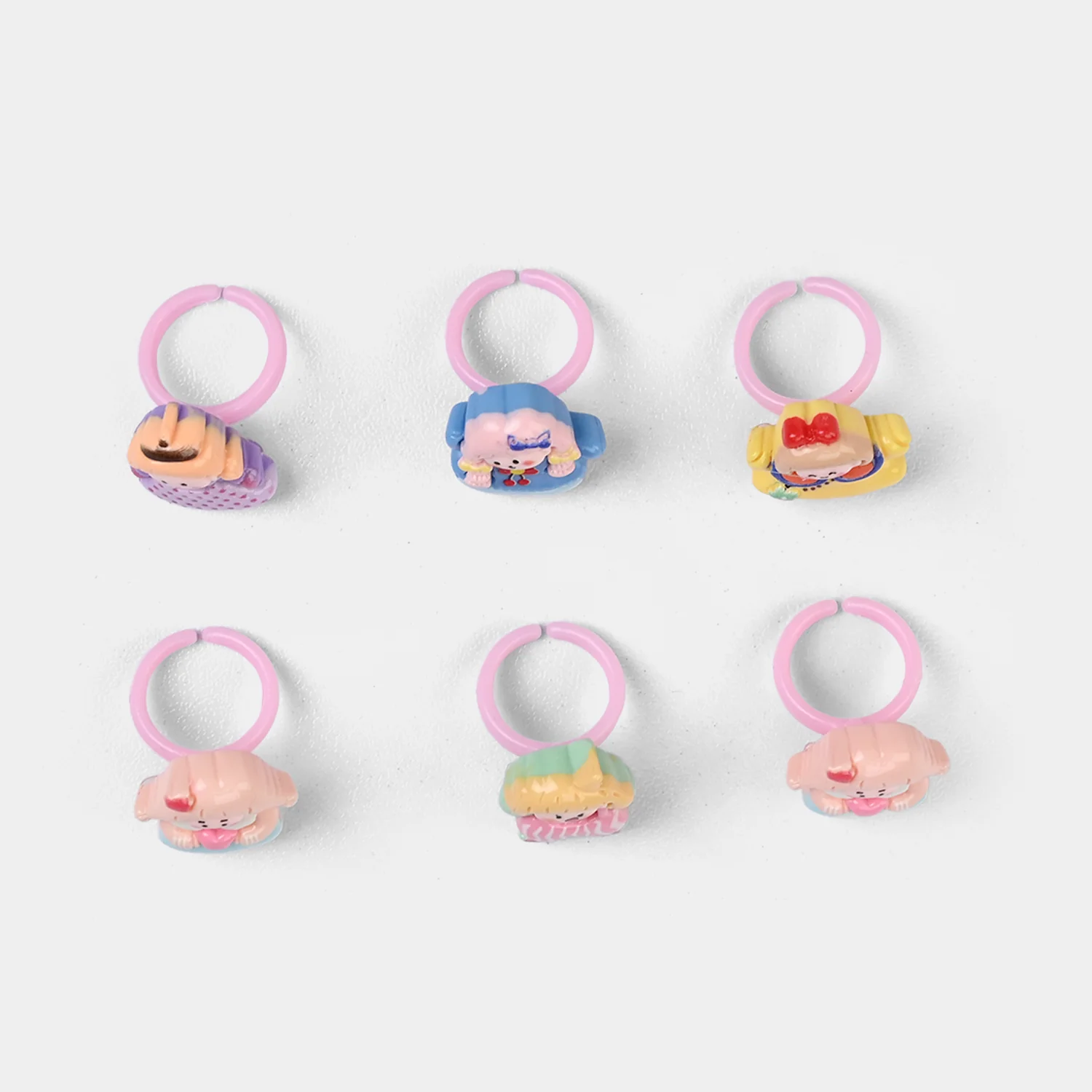 Cute Colorful Girls Ring Set | Pack of 6 - Image 2