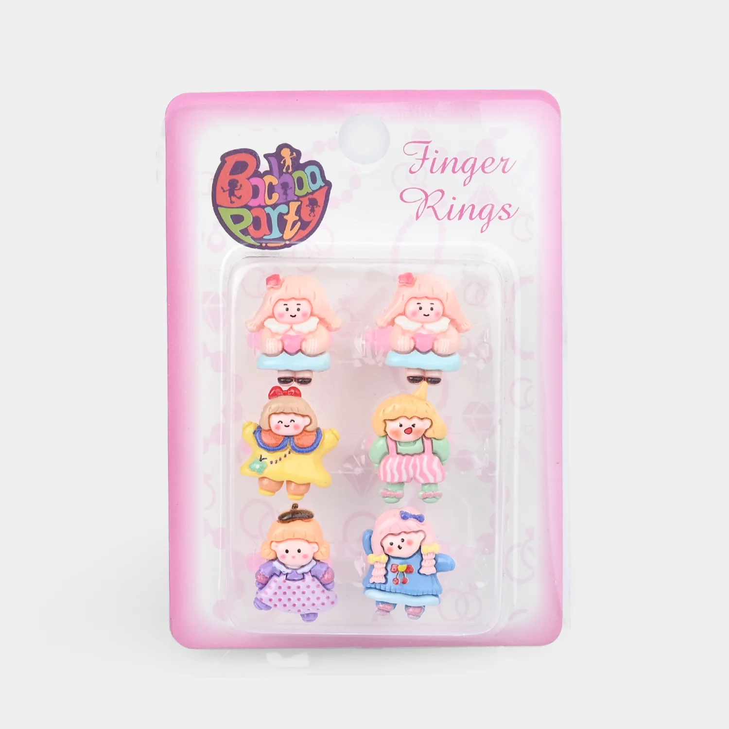 Cute Colorful Girls Ring Set | Pack of 6 - Image 3