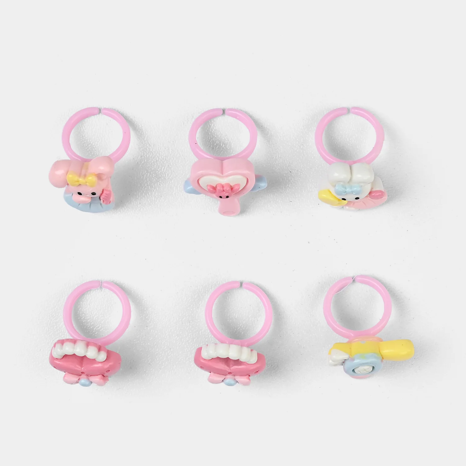 Cute Colorful Girls Ring Set | Pack of 6 - Image 2