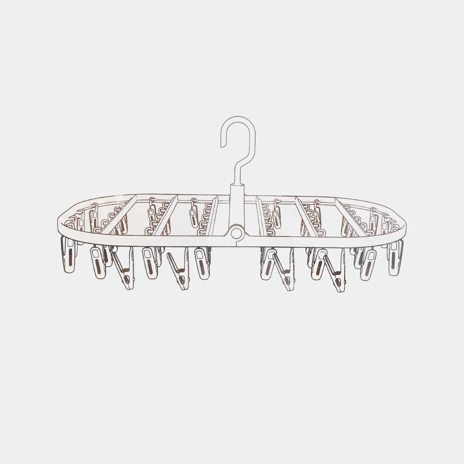 LAUNDRY HANGER | 46CLIPS - WHITE - Image 2