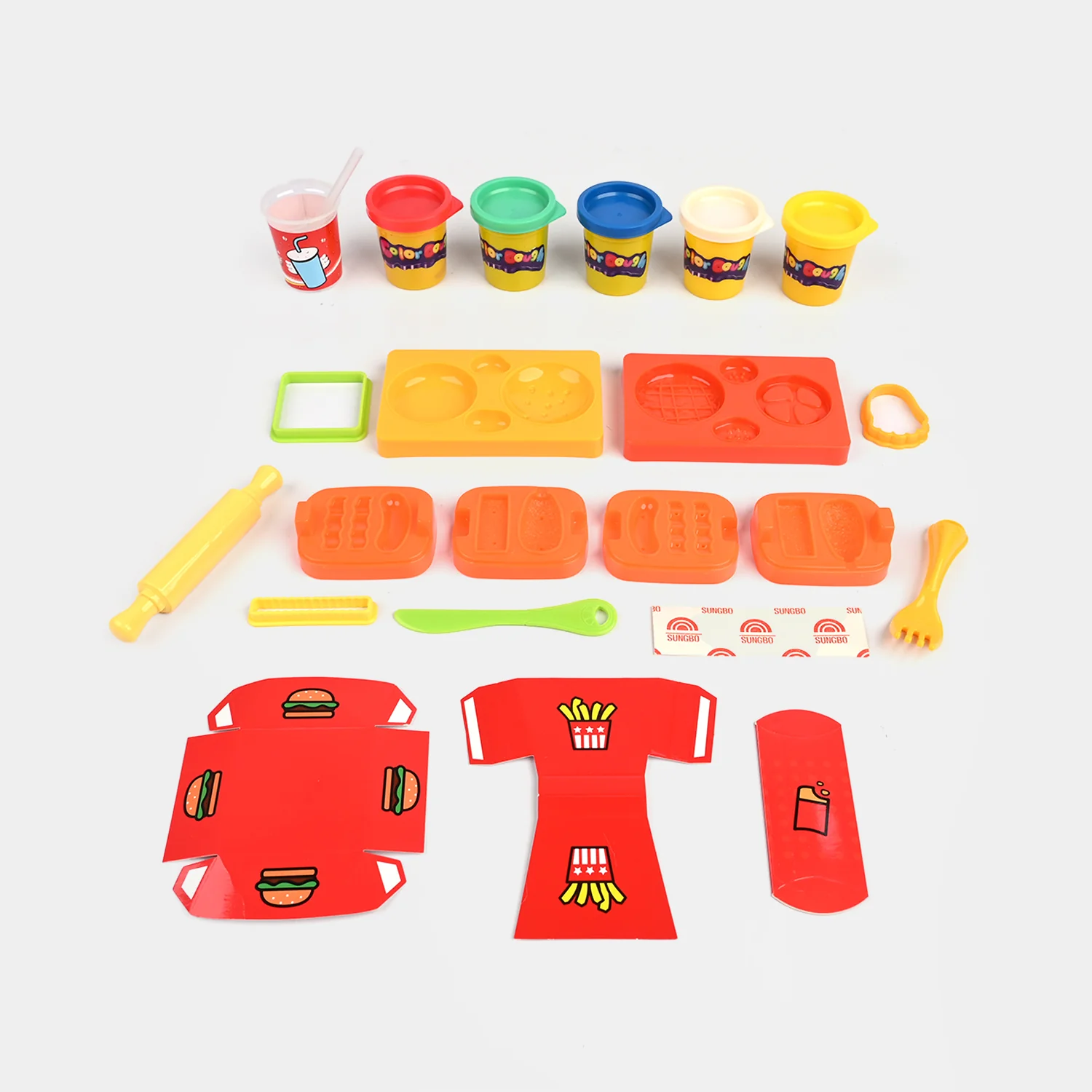 Little Hamburger Chef Dough Set - Image 5