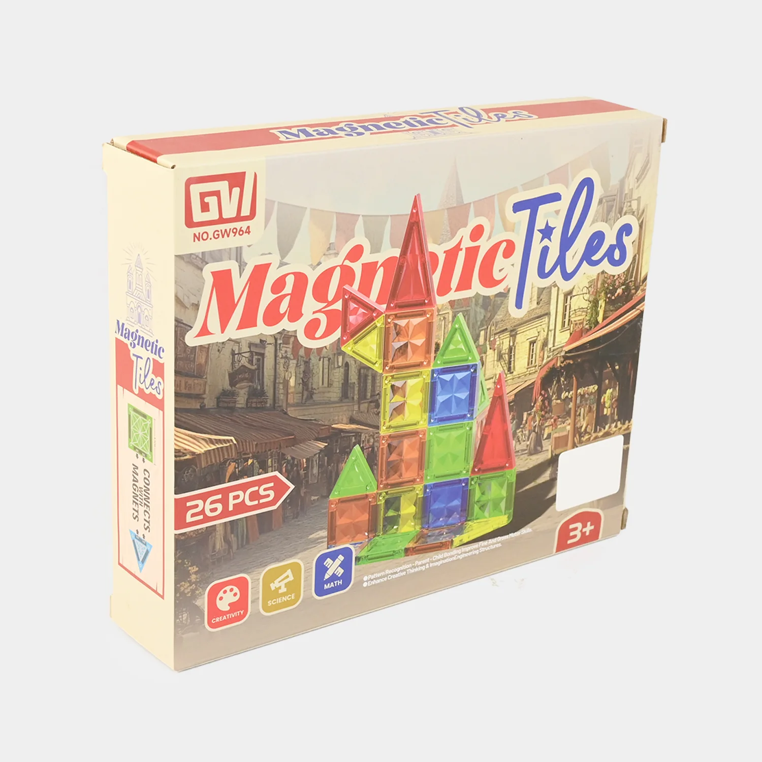 Magnetic Building Tiles – Educational Construction Toy | 26Pcs - Image 3