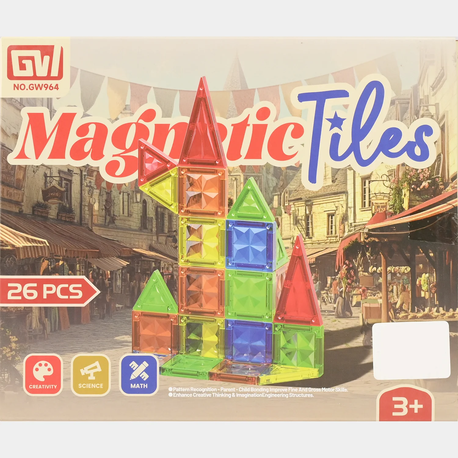 Magnetic Building Tiles – Educational Construction Toy | 26Pcs - Image 4