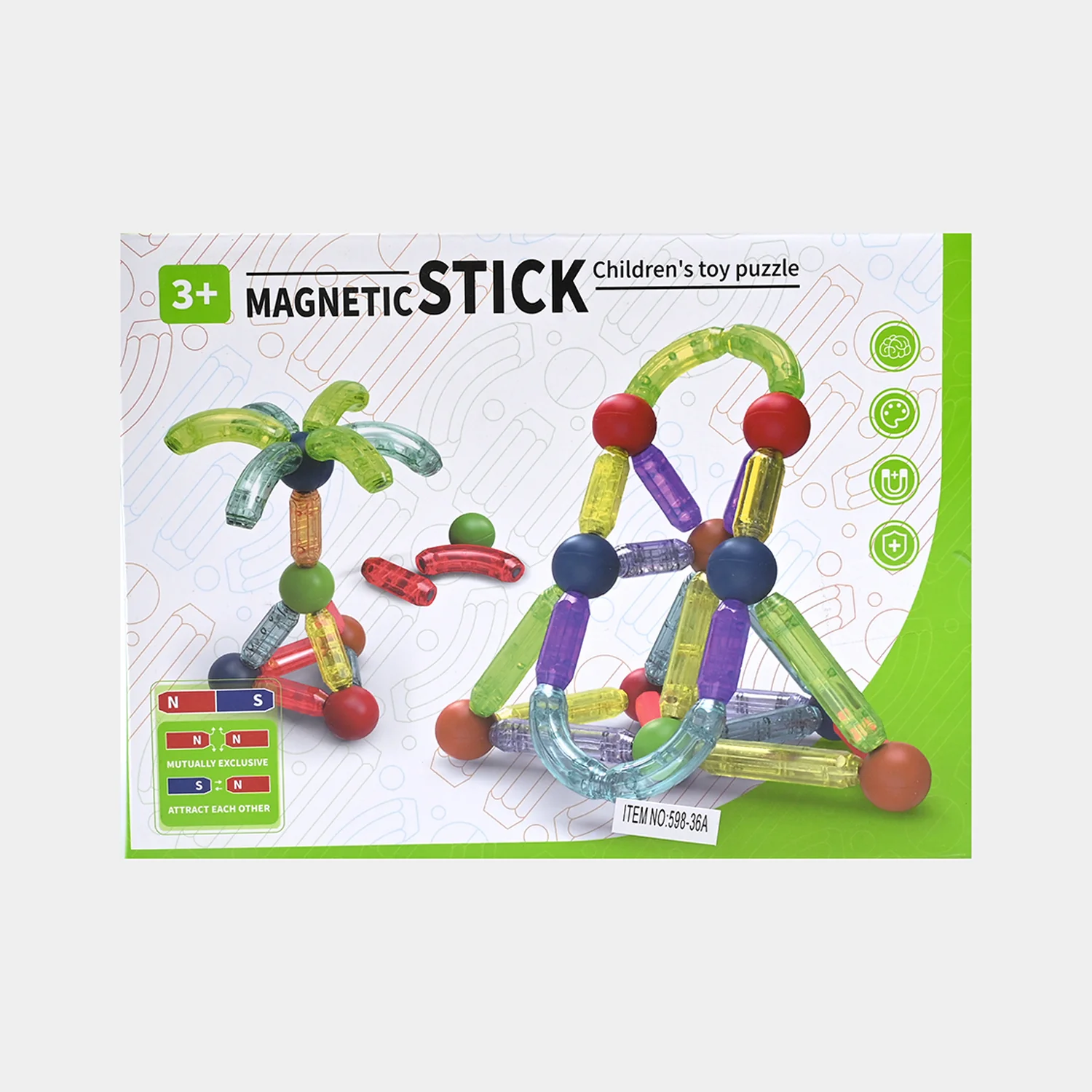 Magnetic Stick Building Puzzle Set for Kids - Image 3