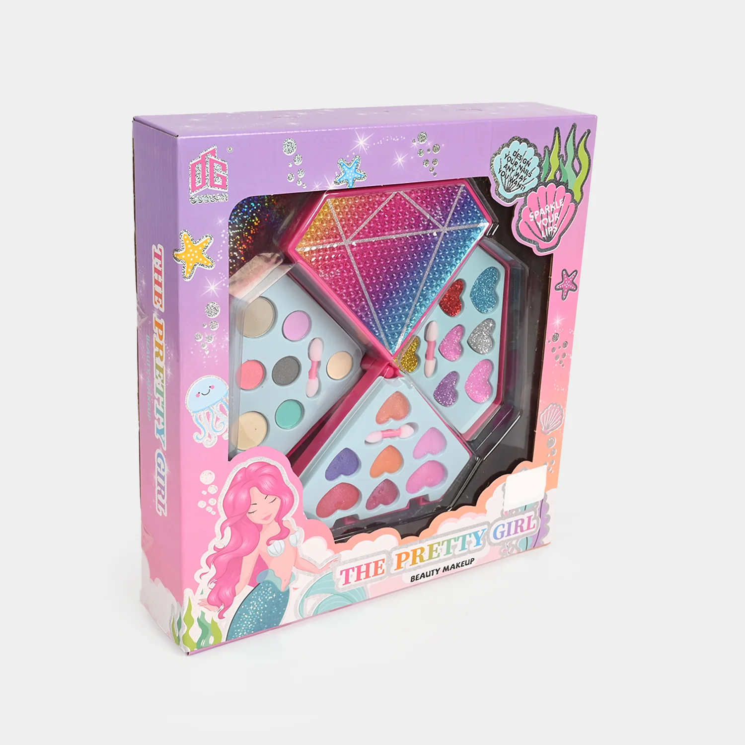3-Tier Diamond Heart Makeup Play Set - Image 3