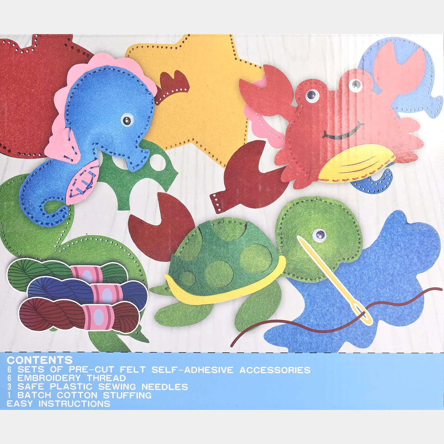 Kids Marine Animals Sewing Toy Set (6 PCS) - Image 4