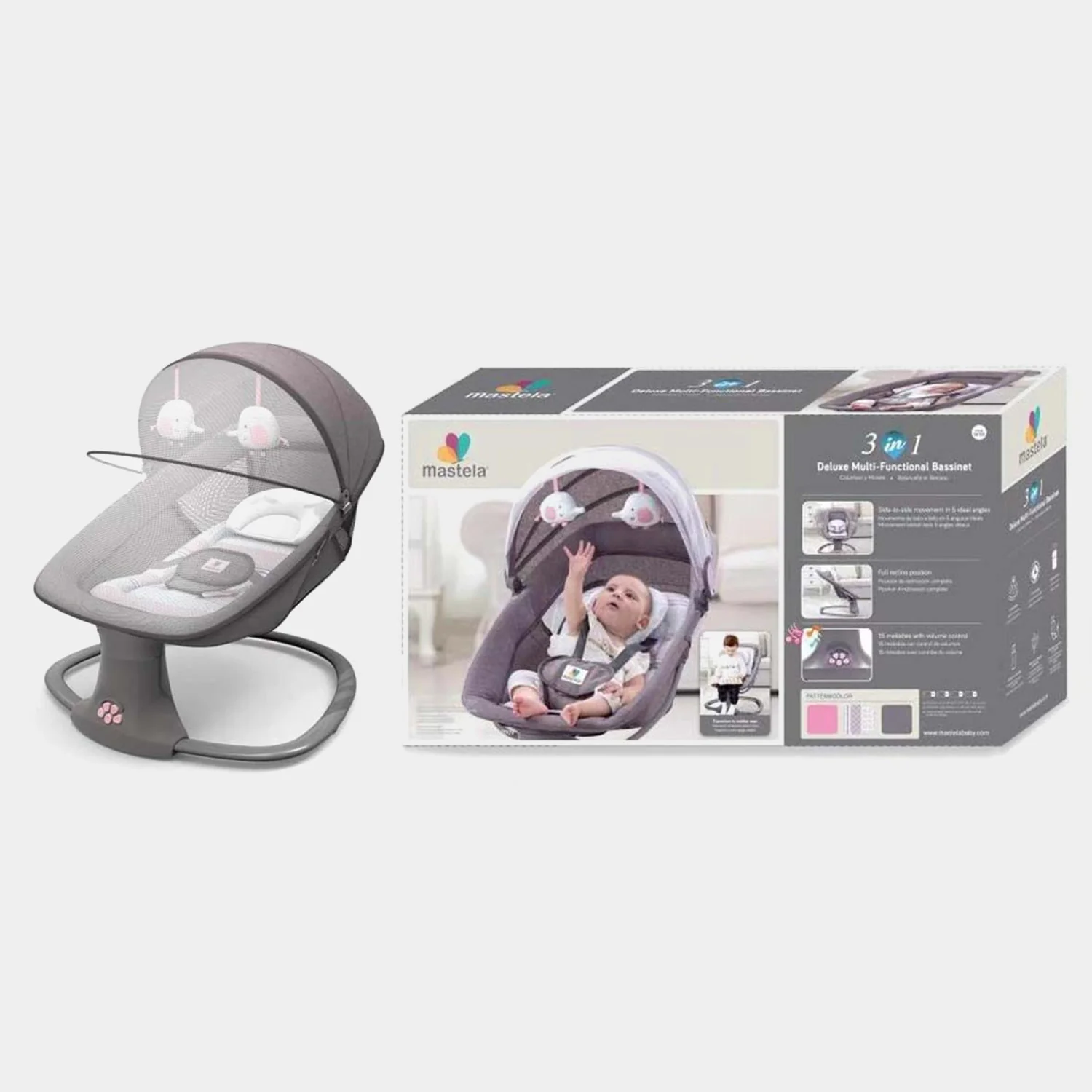 Mastela 3-in-1 Deluxe Multi-Functional Bassinet/Swing(8106) - Image 7