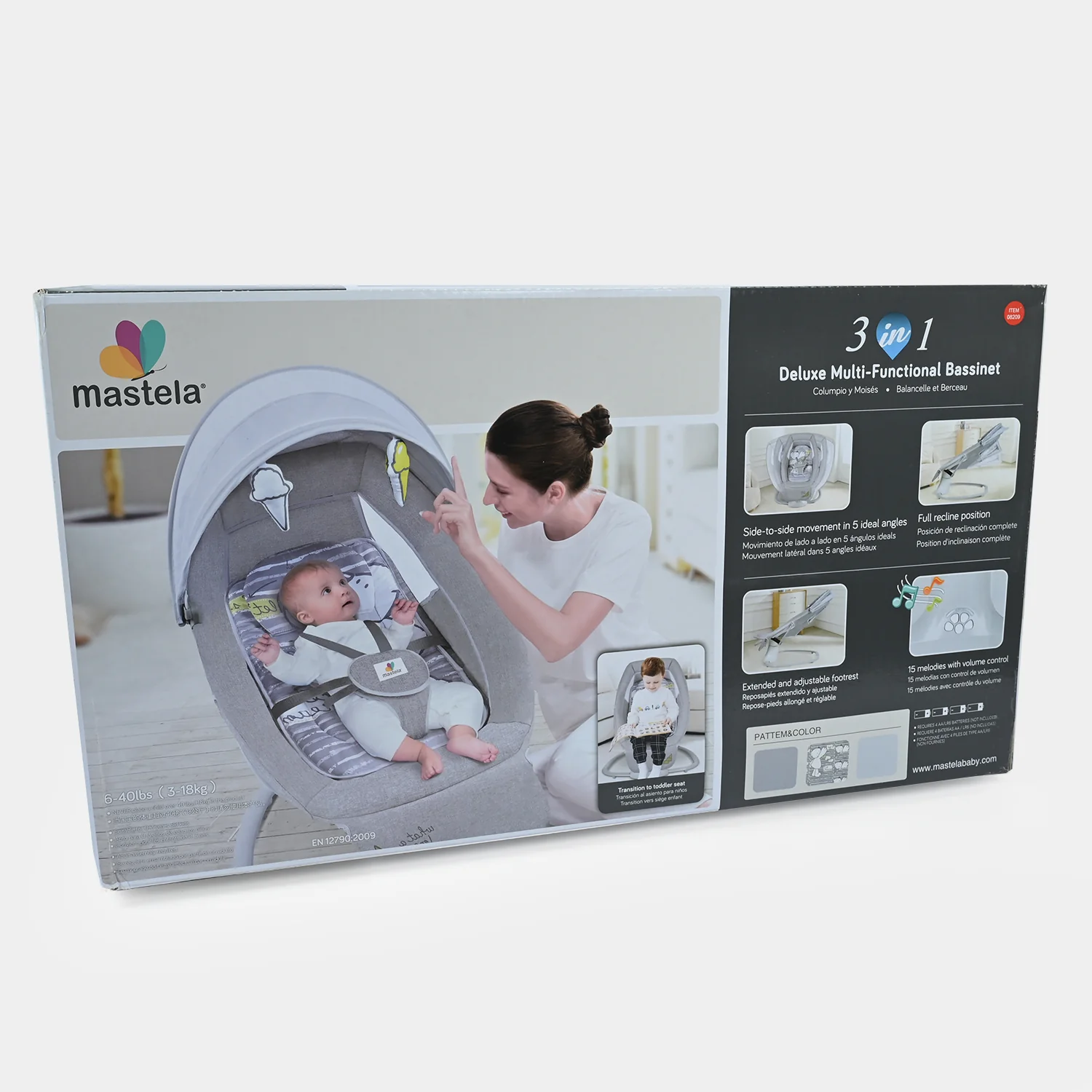 Mastela 3-in-1 Deluxe Multi-Functional Bassinet/Swing(8209) - Image 3