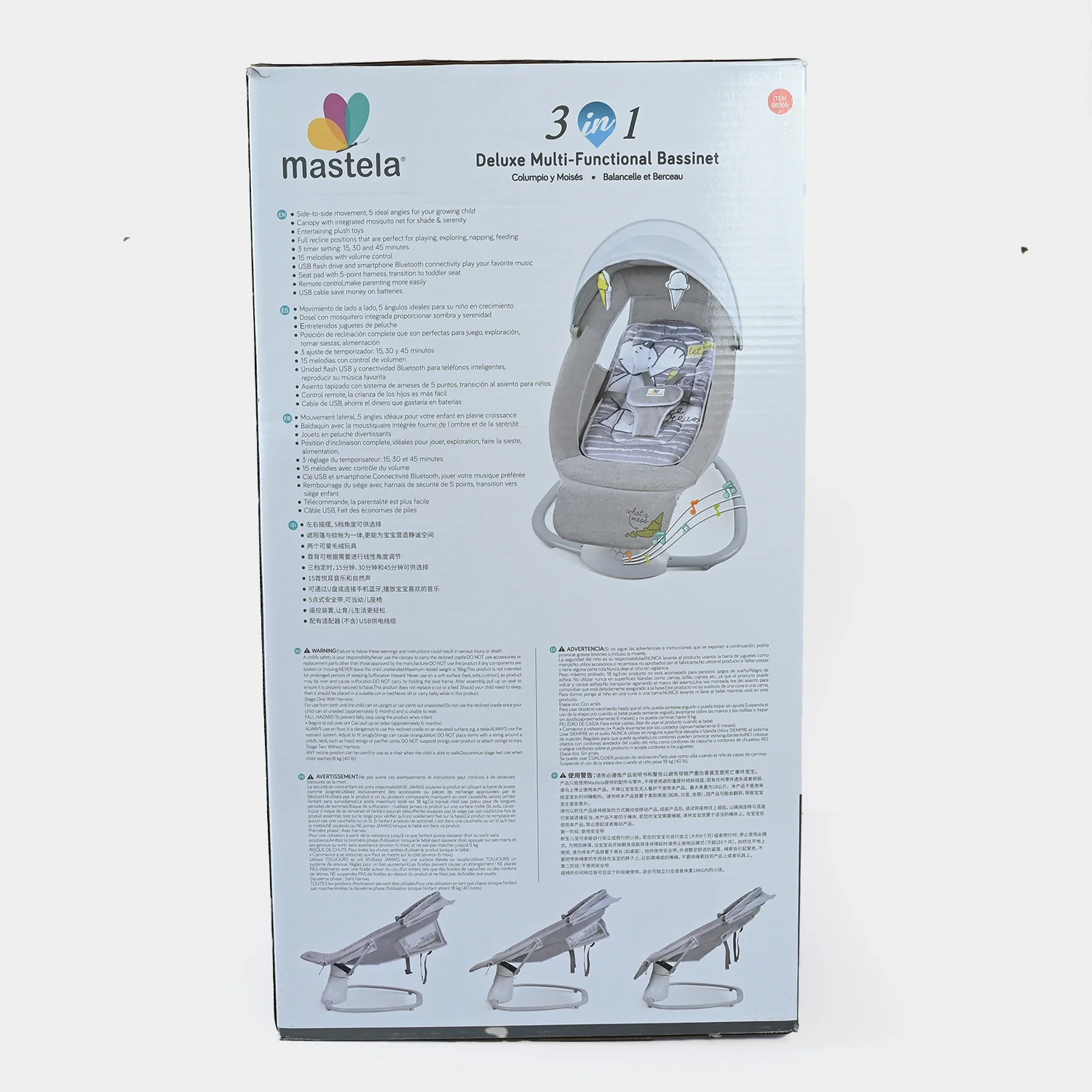 Mastela 3-in-1 Deluxe Multi-Functional Bassinet/Swing(8209) - Image 5